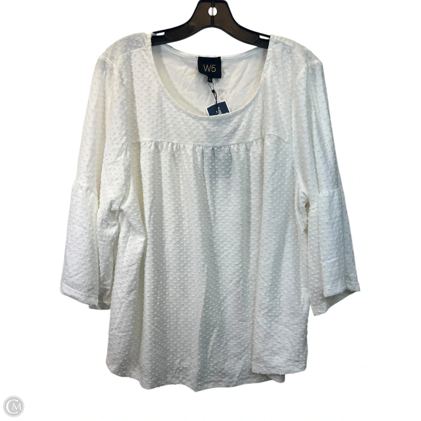 Top Short Sleeve By W5 In White, Size: 2x