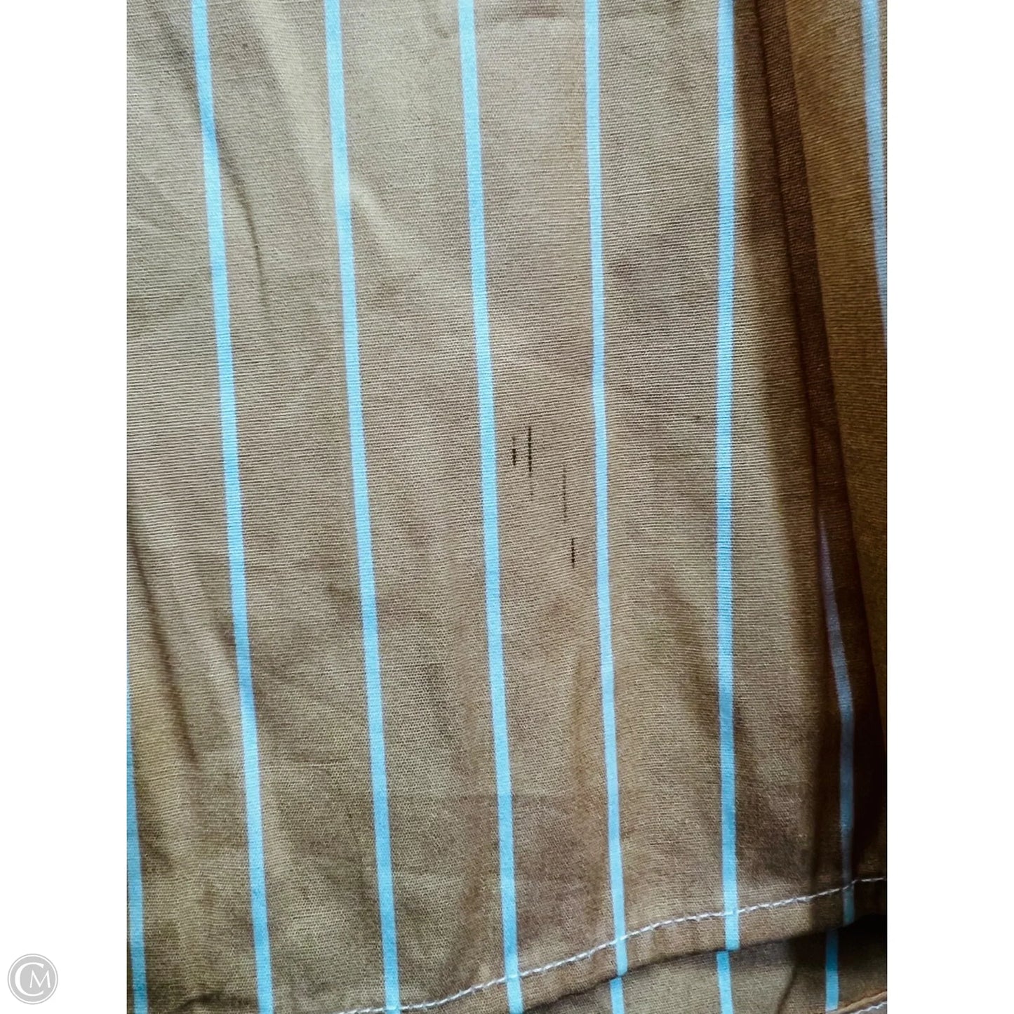 Top Short Sleeve By Ralph Lauren In Orange & White, Size: L