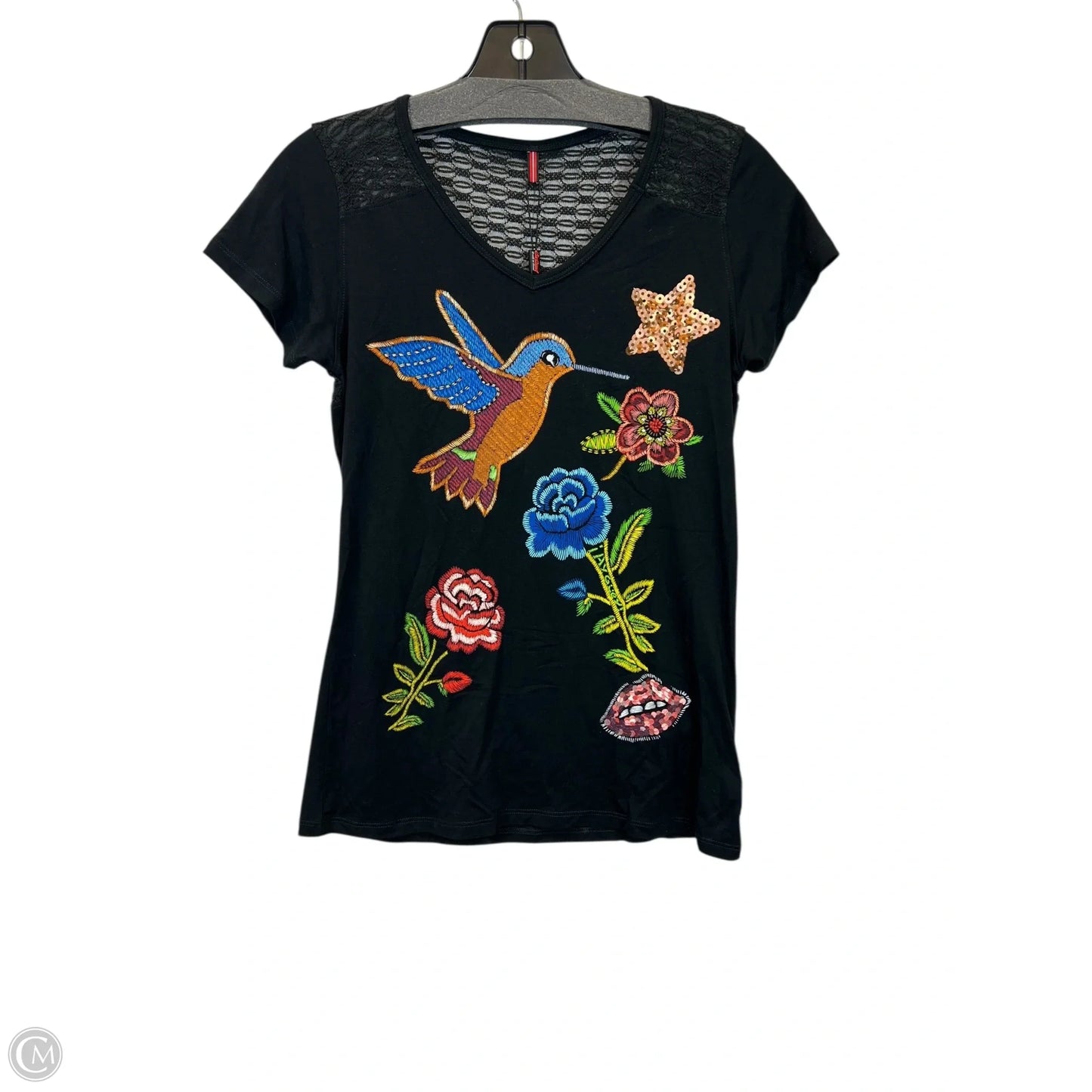 Top Short Sleeve Basic By ¡Ay Güey! In Black & Brown, Size: Xs