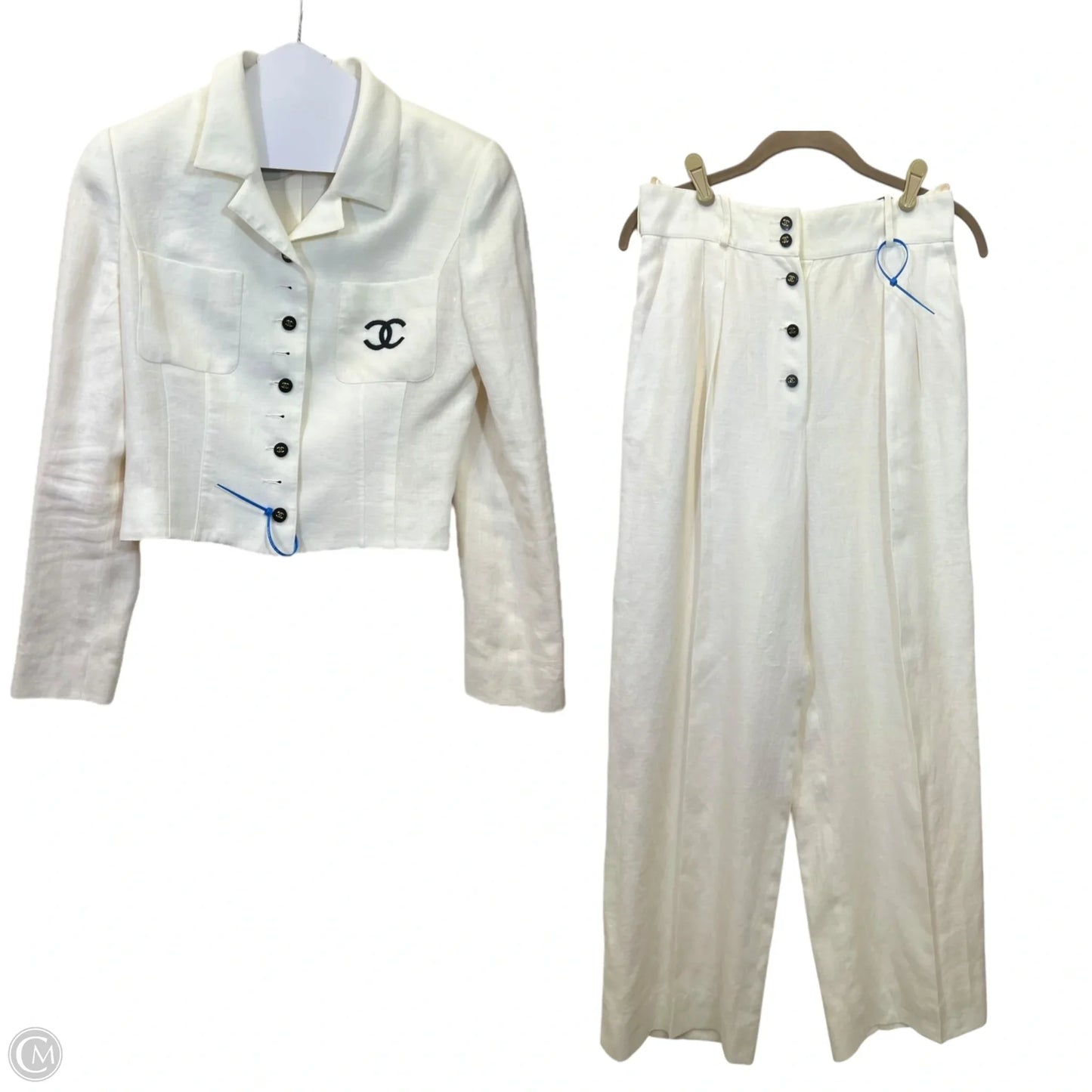 Pants Suit 2pc By Chanel In Black & White