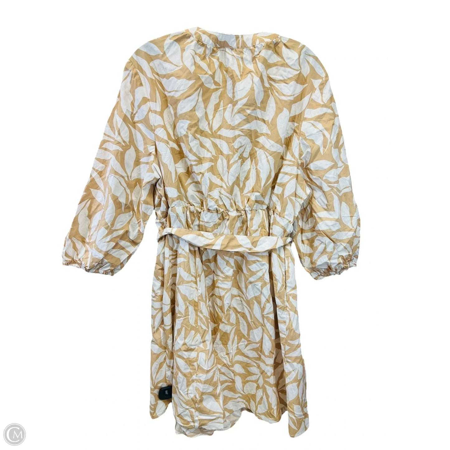 Dress Casual Midi By Torrid In Tan & White, Size: M