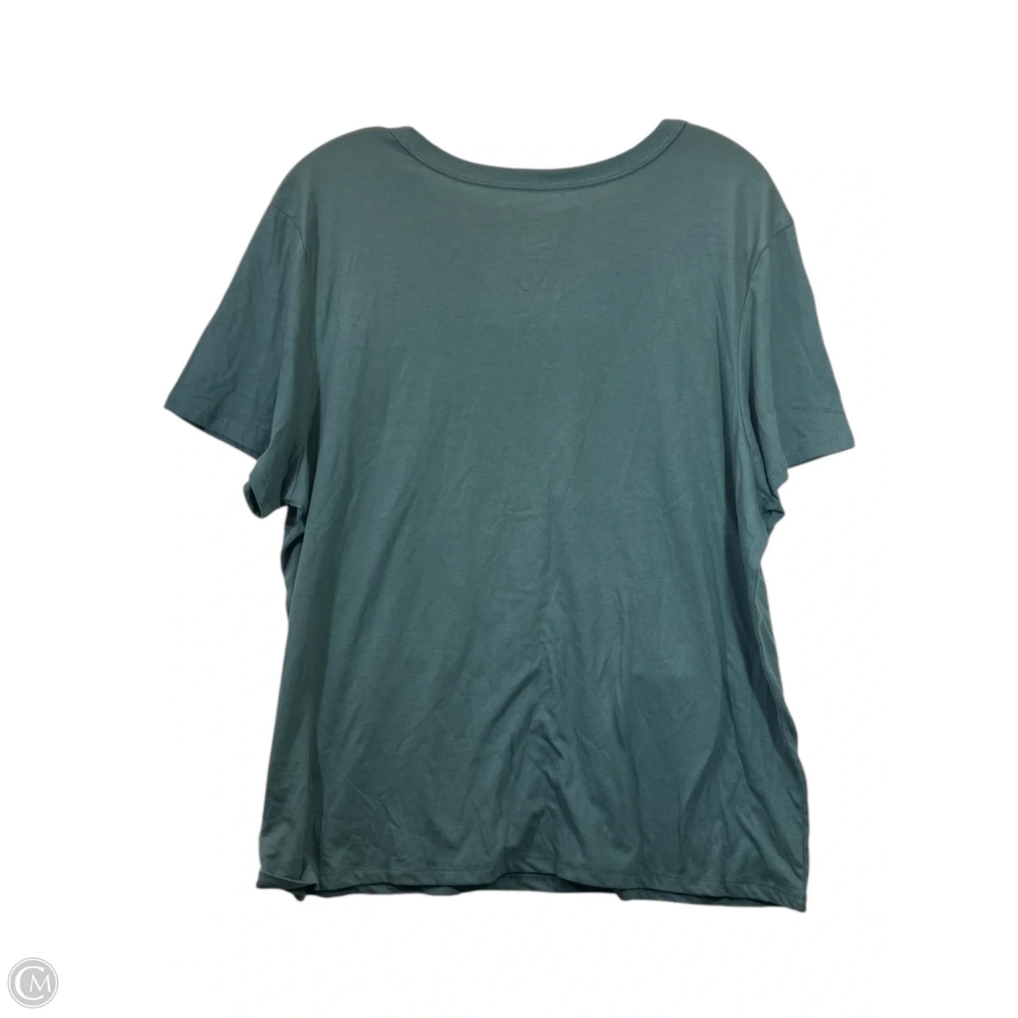 Top Short Sleeve Basic By Clothes Mentor In Green & Pink, Size: Xl