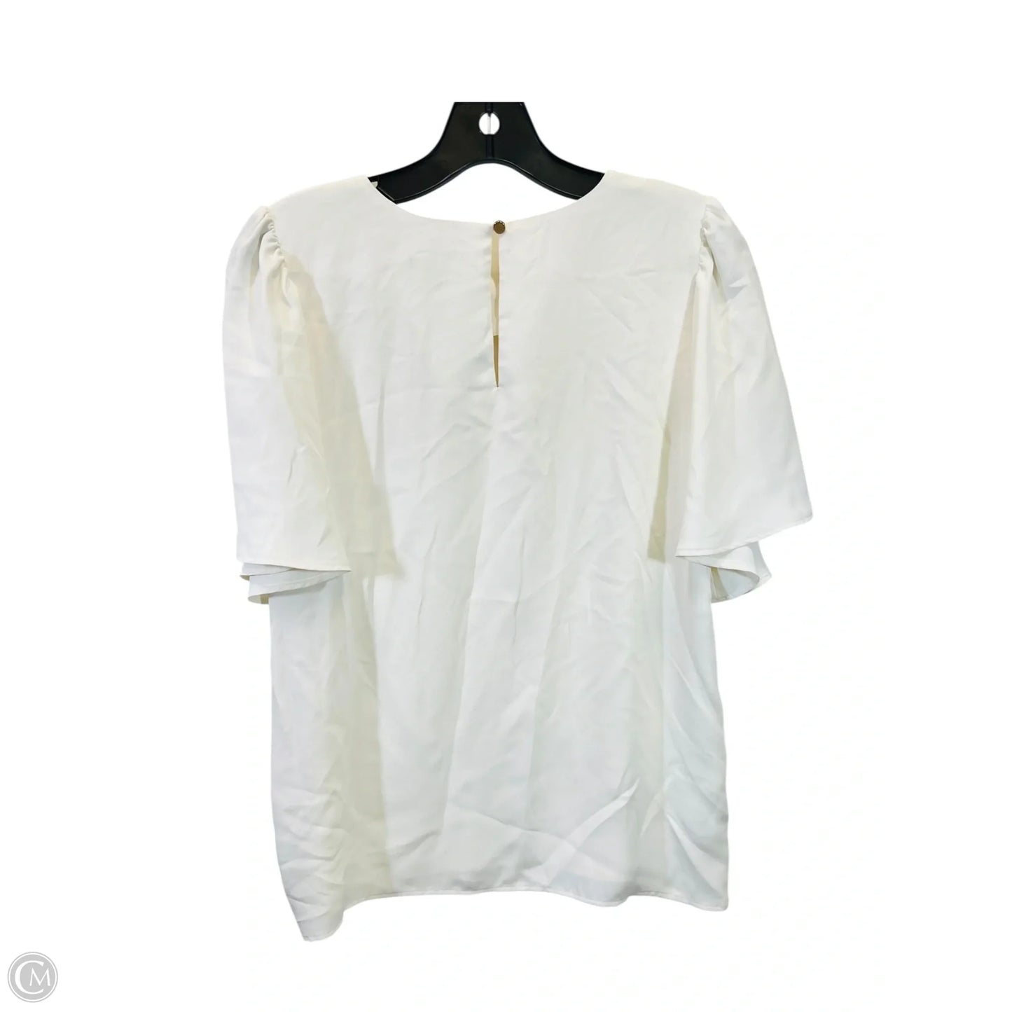 Top Short Sleeve By Ann Taylor In Cream, Size: S