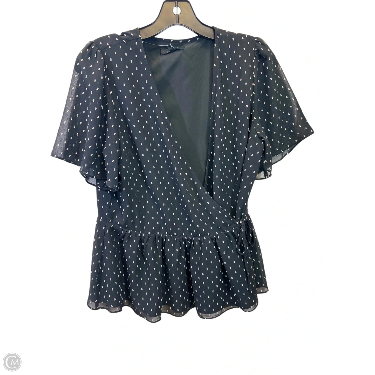 Top Short Sleeve By Madewell In Black & White, Size: S