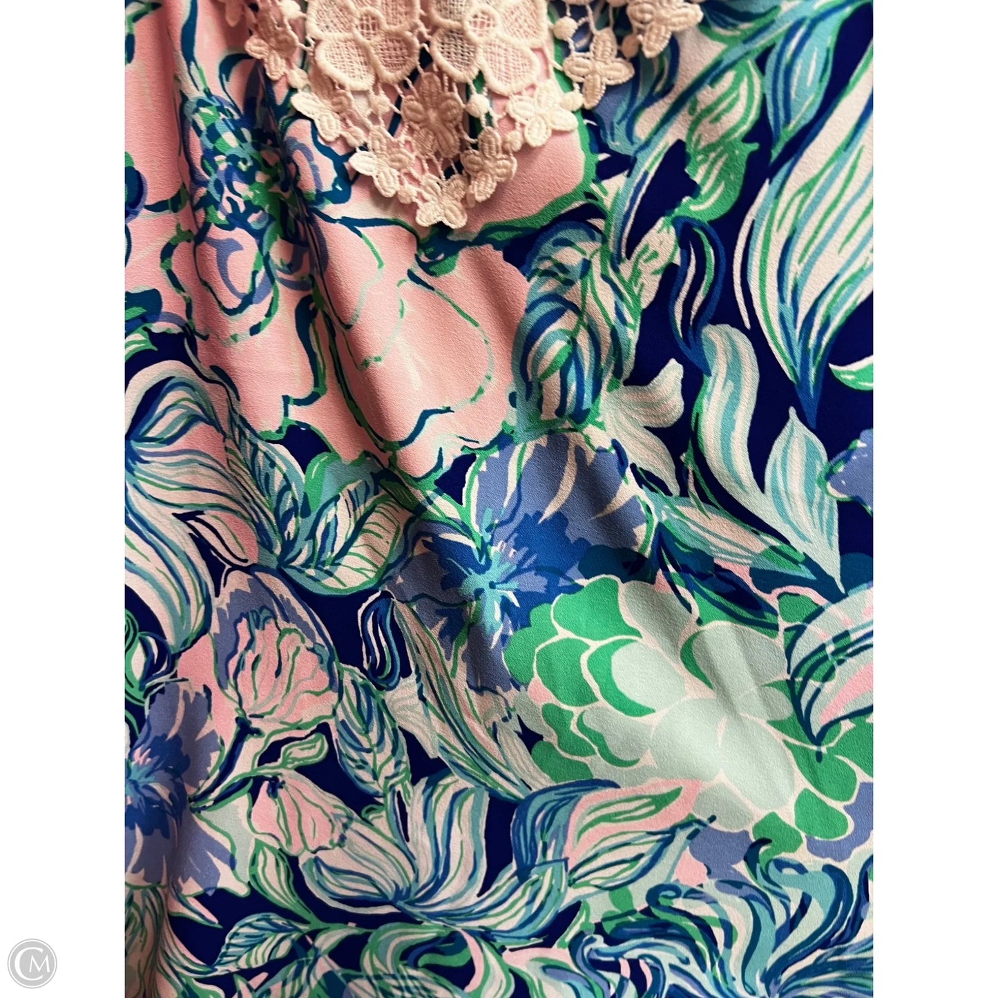 Dress Casual Midi By Lilly Pulitzer In Blue & Pink, Size: S