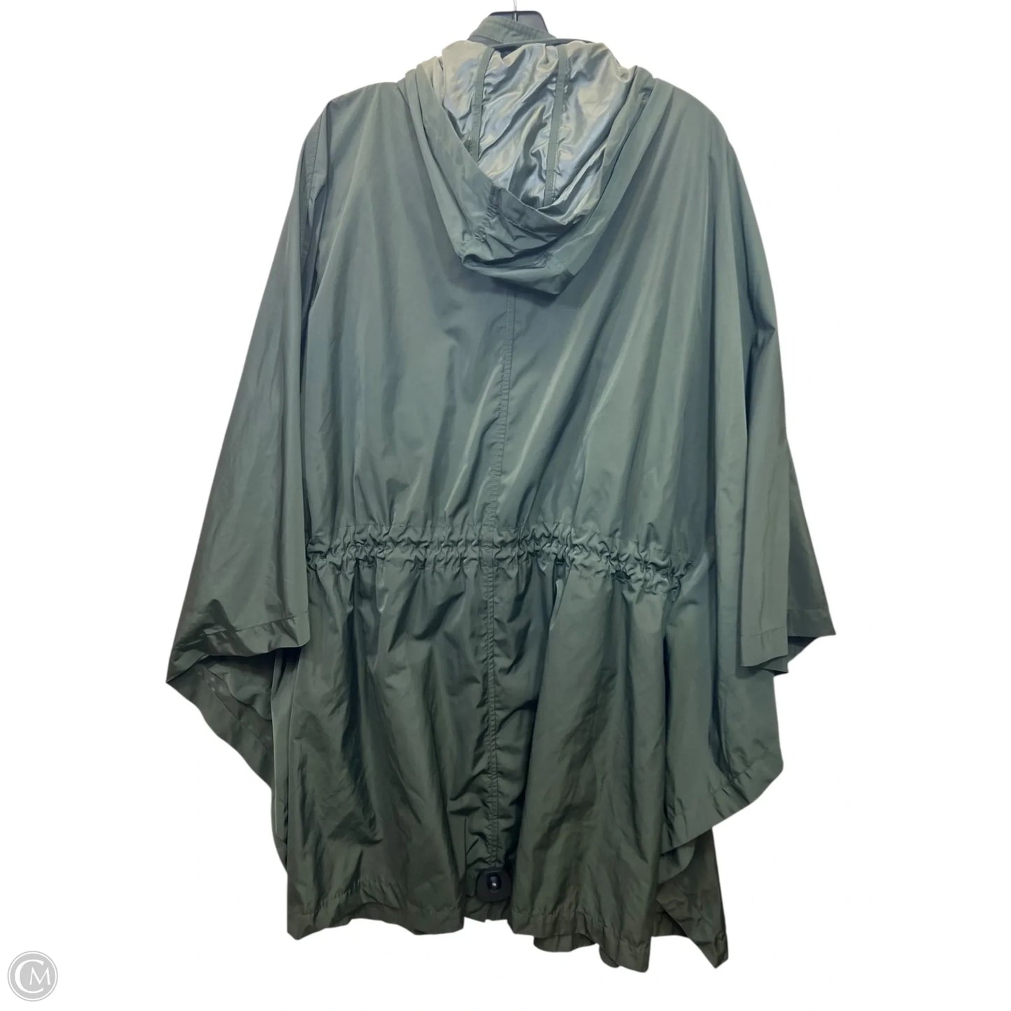 Coat Raincoat By Lands End In Green, Size: L