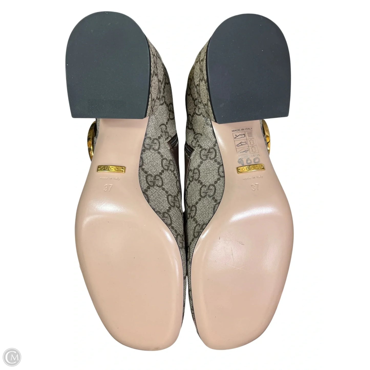Boots Luxury Designer By Gucci In Brown, Size: 9