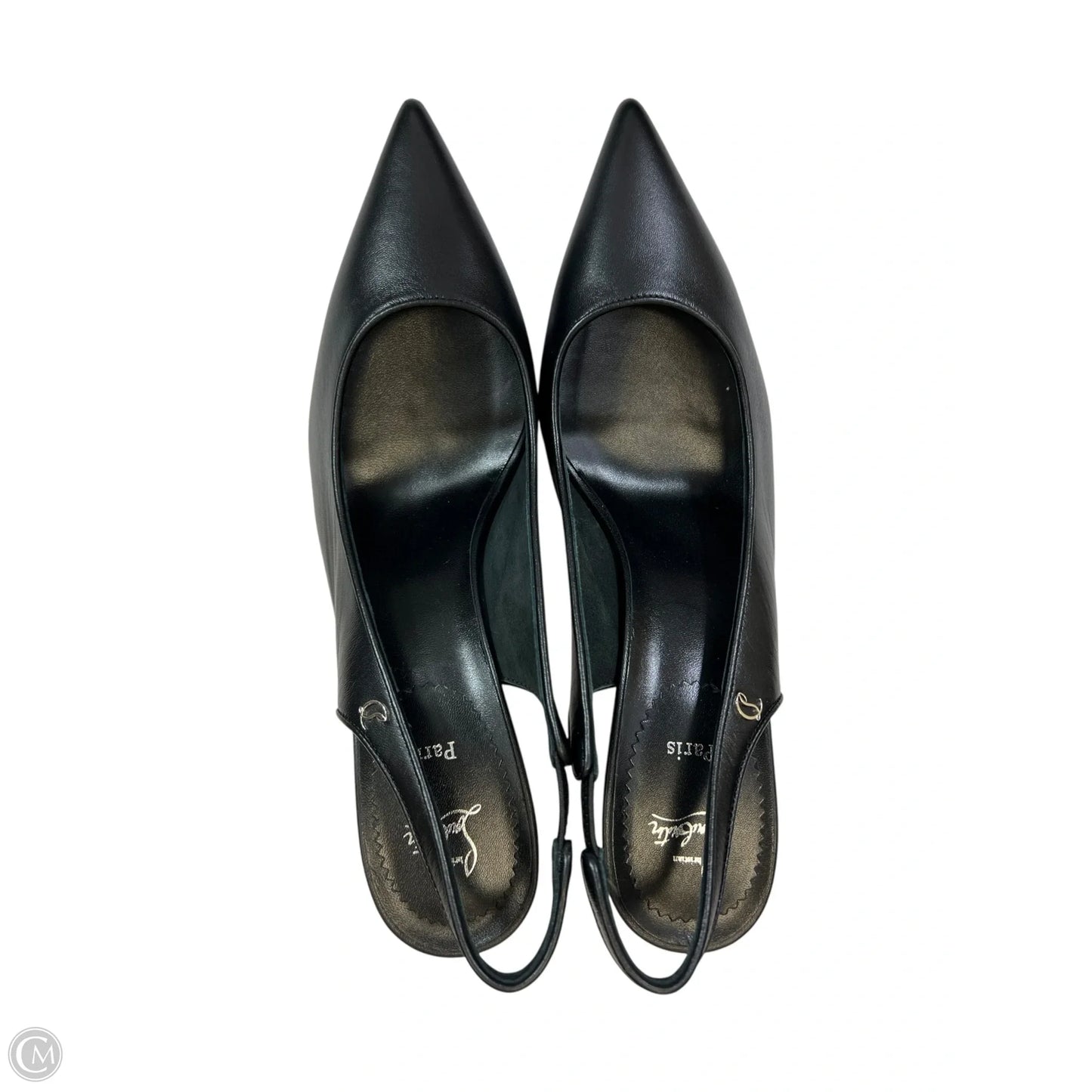 Shoes Luxury Designer By Christian Louboutin In Black, Size: 9.5