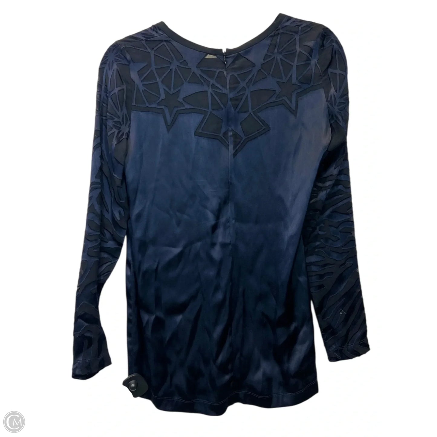 Top Long Sleeve Designer By IRO In Black & Blue, Size: M