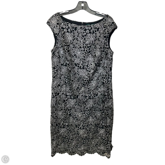 Dress Party Midi By Ralph Lauren In Black & Grey, Size: M