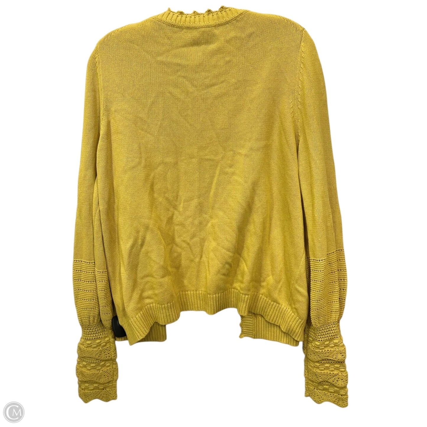 Sweater Cardigan Designer By Boden In Yellow, Size: Xl