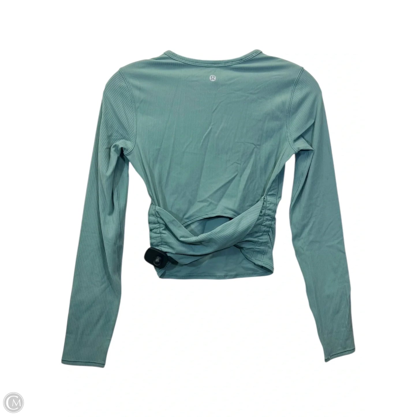 Athletic Top Long Sleeve Crewneck By Lululemon In Green, Size: 4