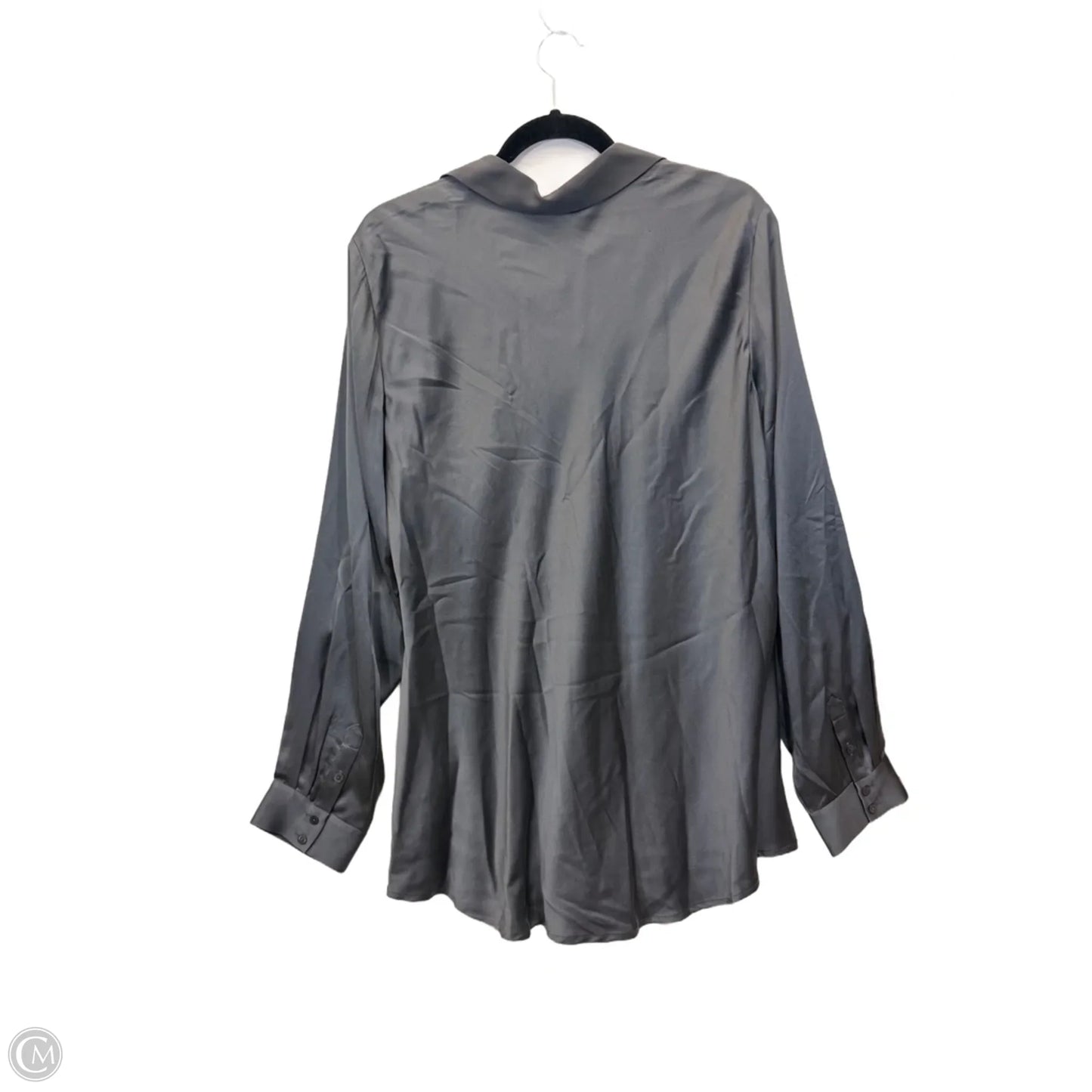 Top Long Sleeve Designer By Eileen Fisher In Grey, Size: Xl
