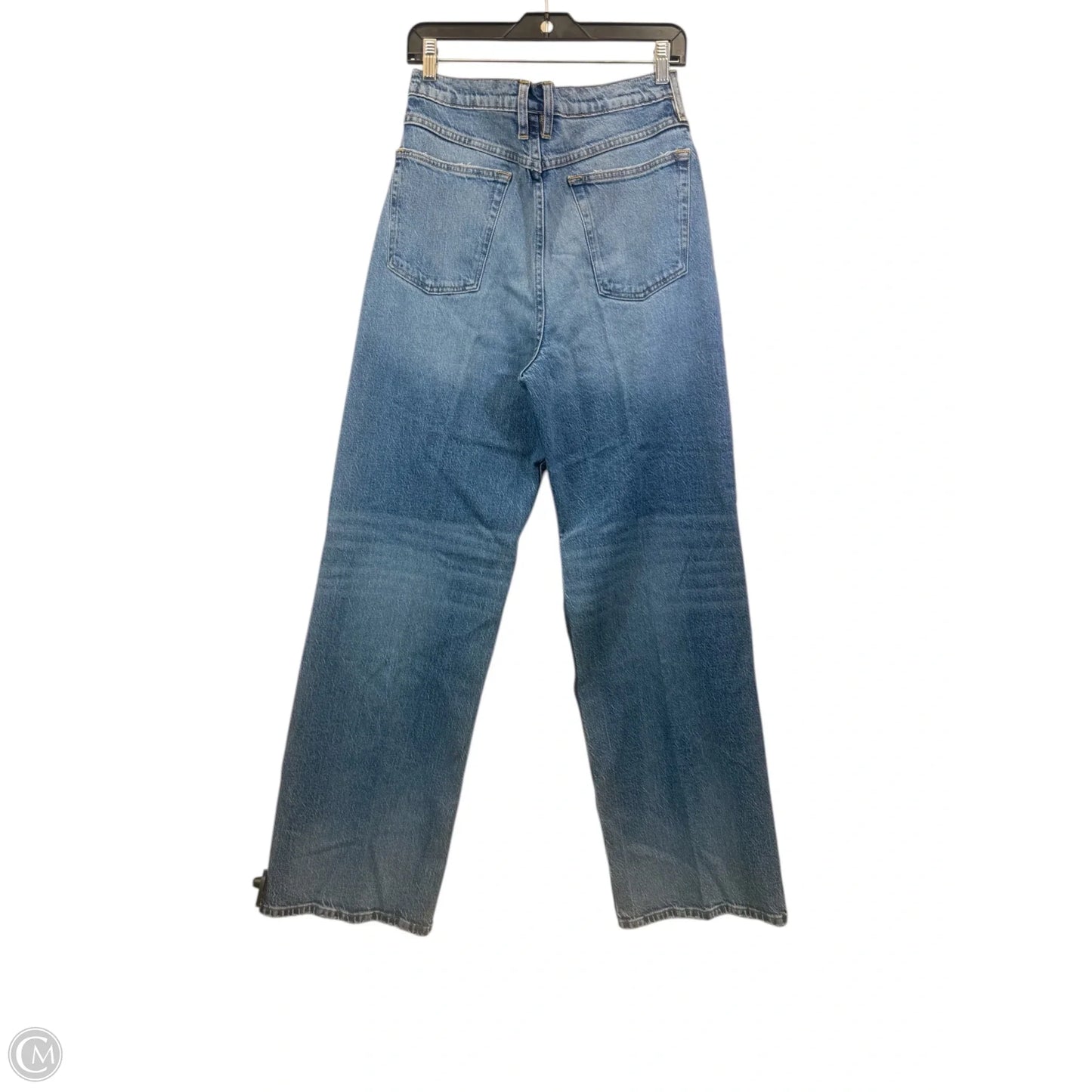 Jeans Wide Leg By Frame In Blue Denim, Size: 8