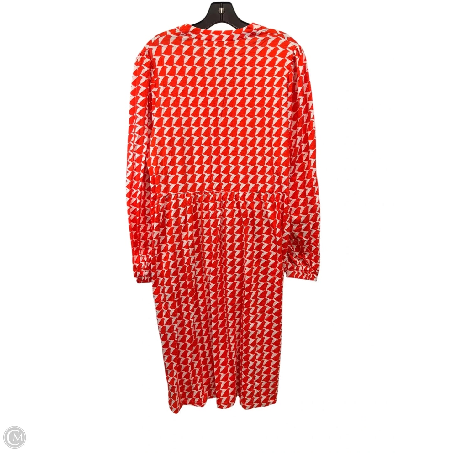 Dress Casual Midi By Boden In Orange & White, Size: Xl