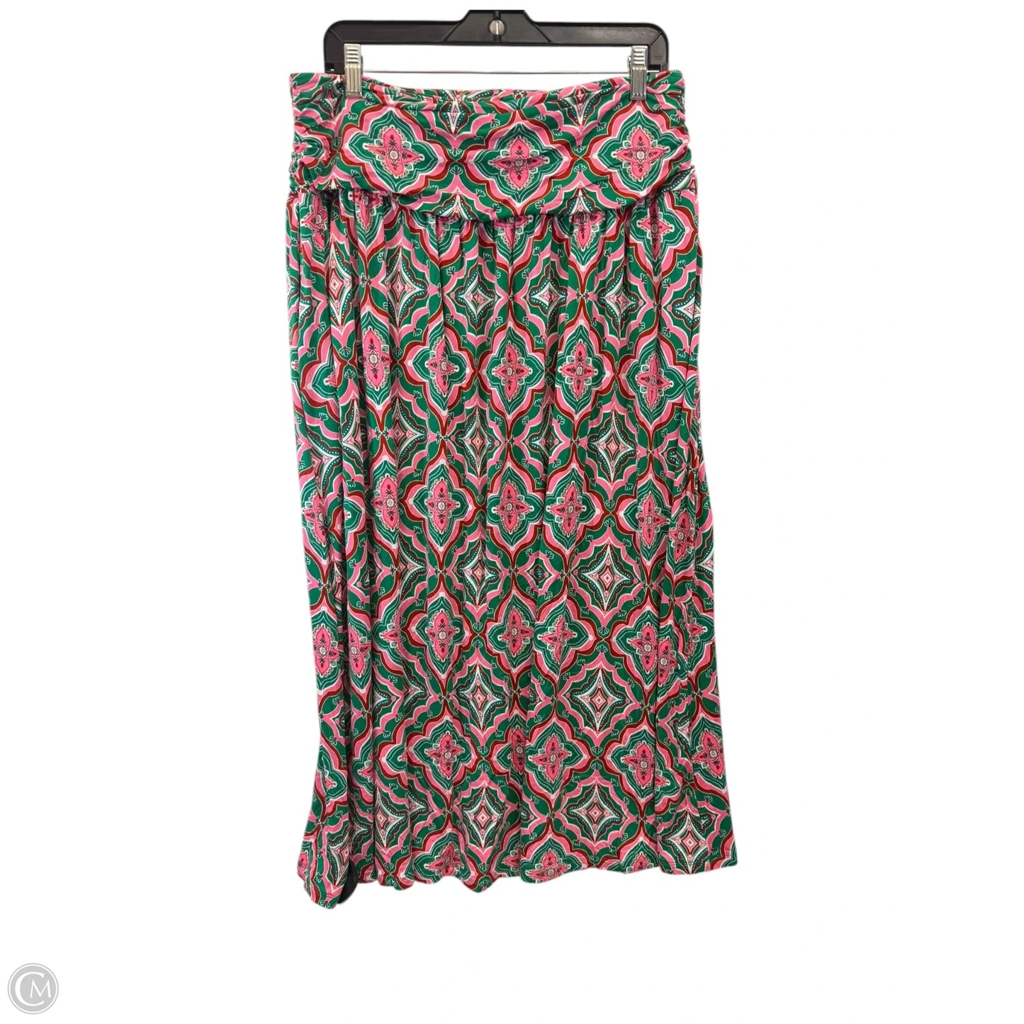Skirt Maxi By Boden In Green & Pink, Size: Xl