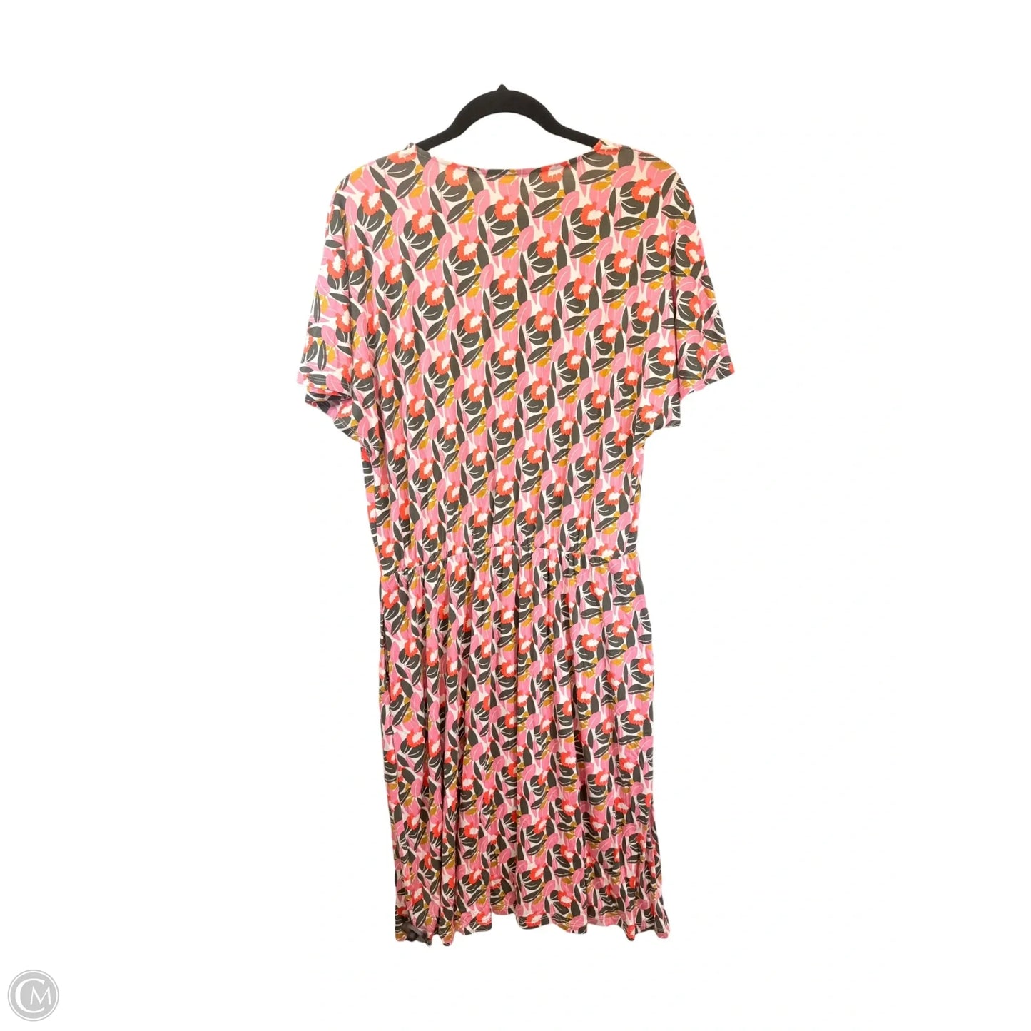 Dress Casual Midi By Boden In Green & Orange, Size: L