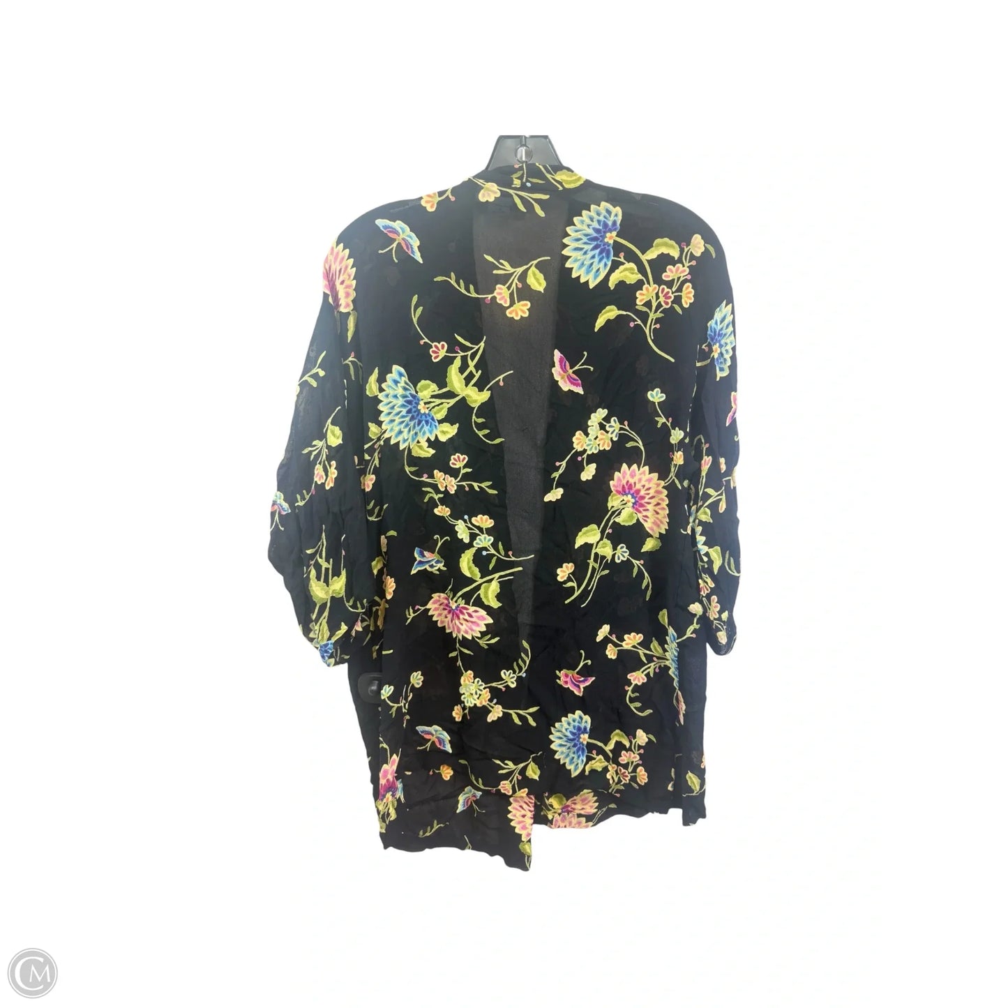 Kimono By All That Glitters In Floral Print, Size: Osfm