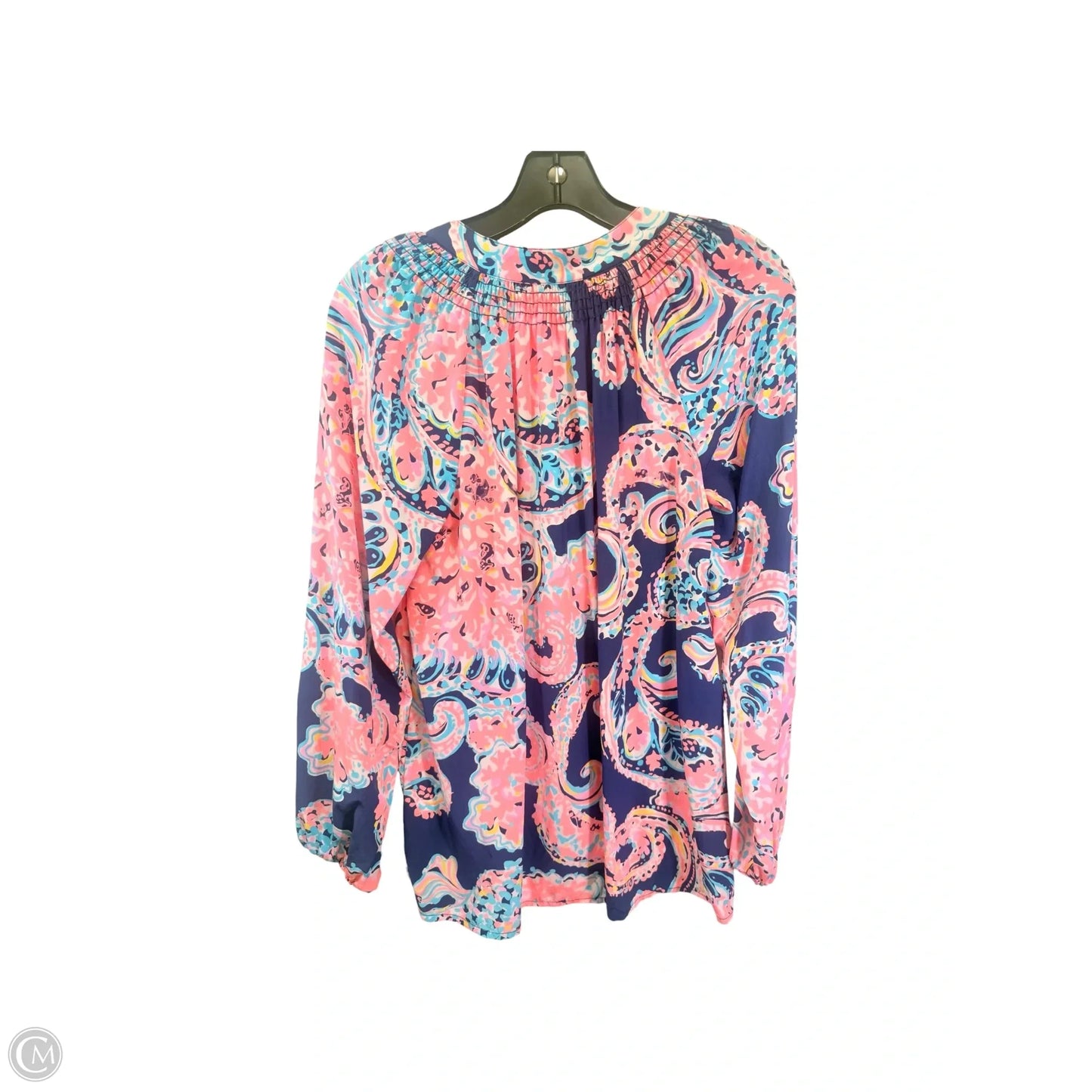 Top 3/4 Sleeve Designer By Lilly Pulitzer In Paisley Print, Size: S