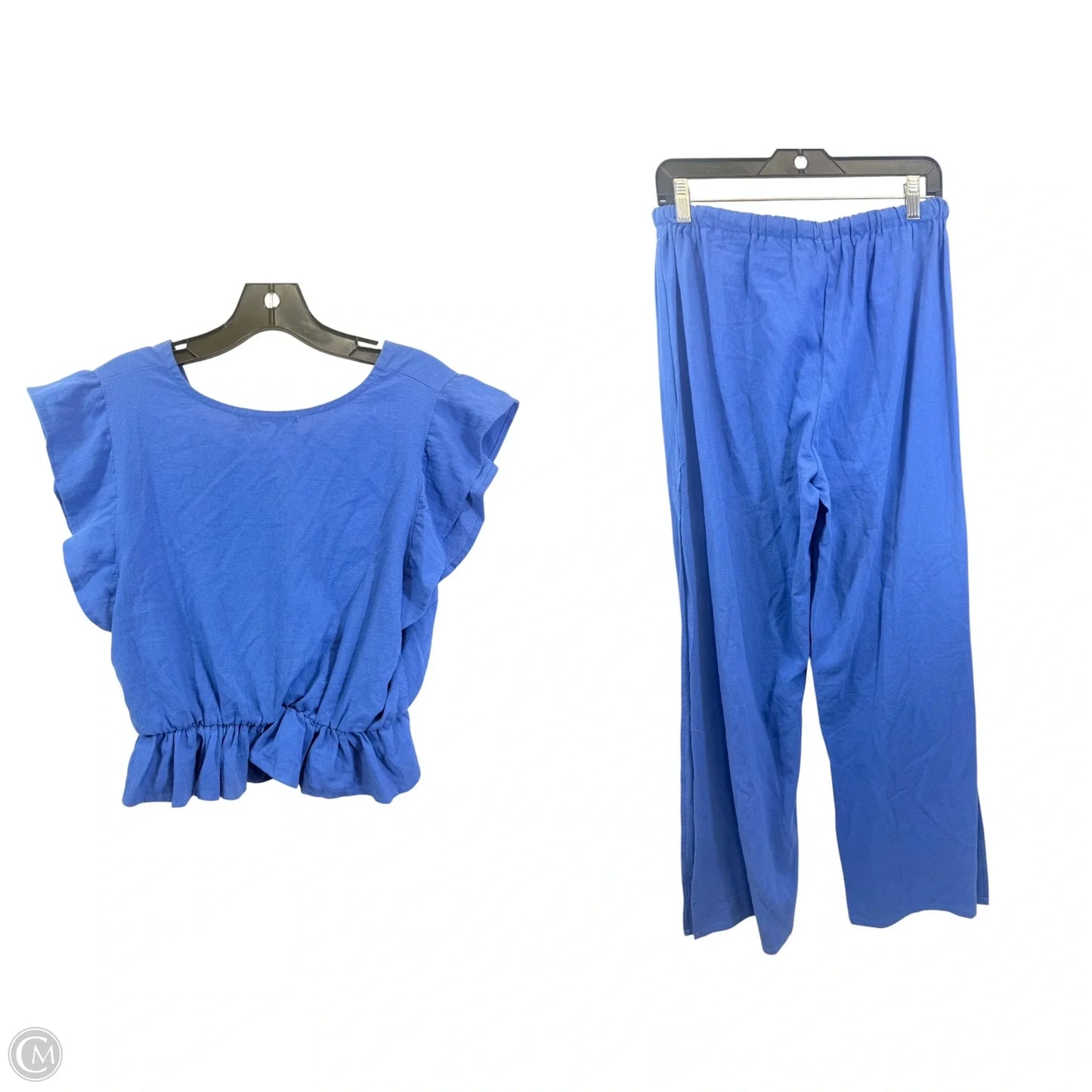 Pants Set 2pc By FancyInn In Blue, Size: L