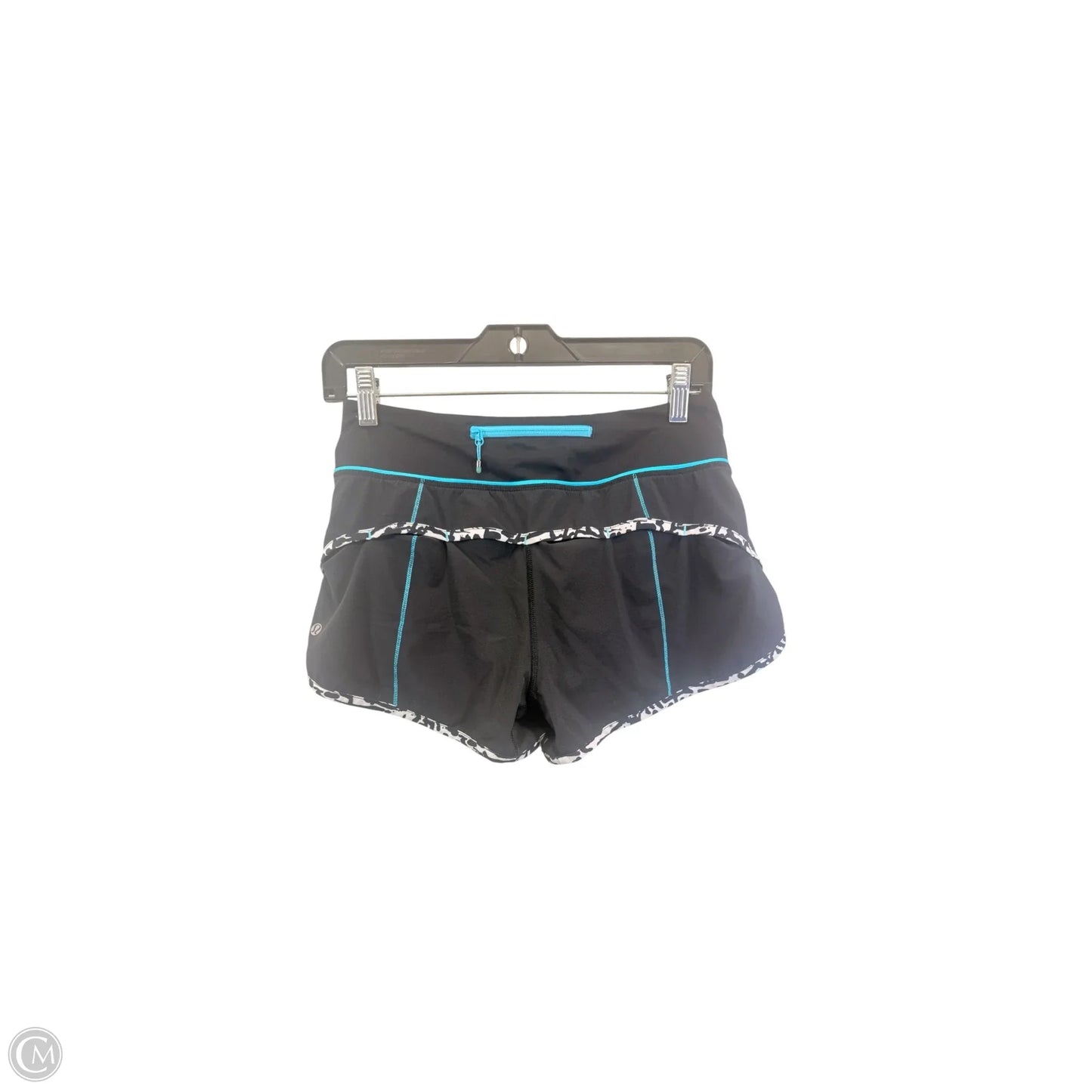 Athletic Shorts By Lululemon In Black & Blue, Size: 6