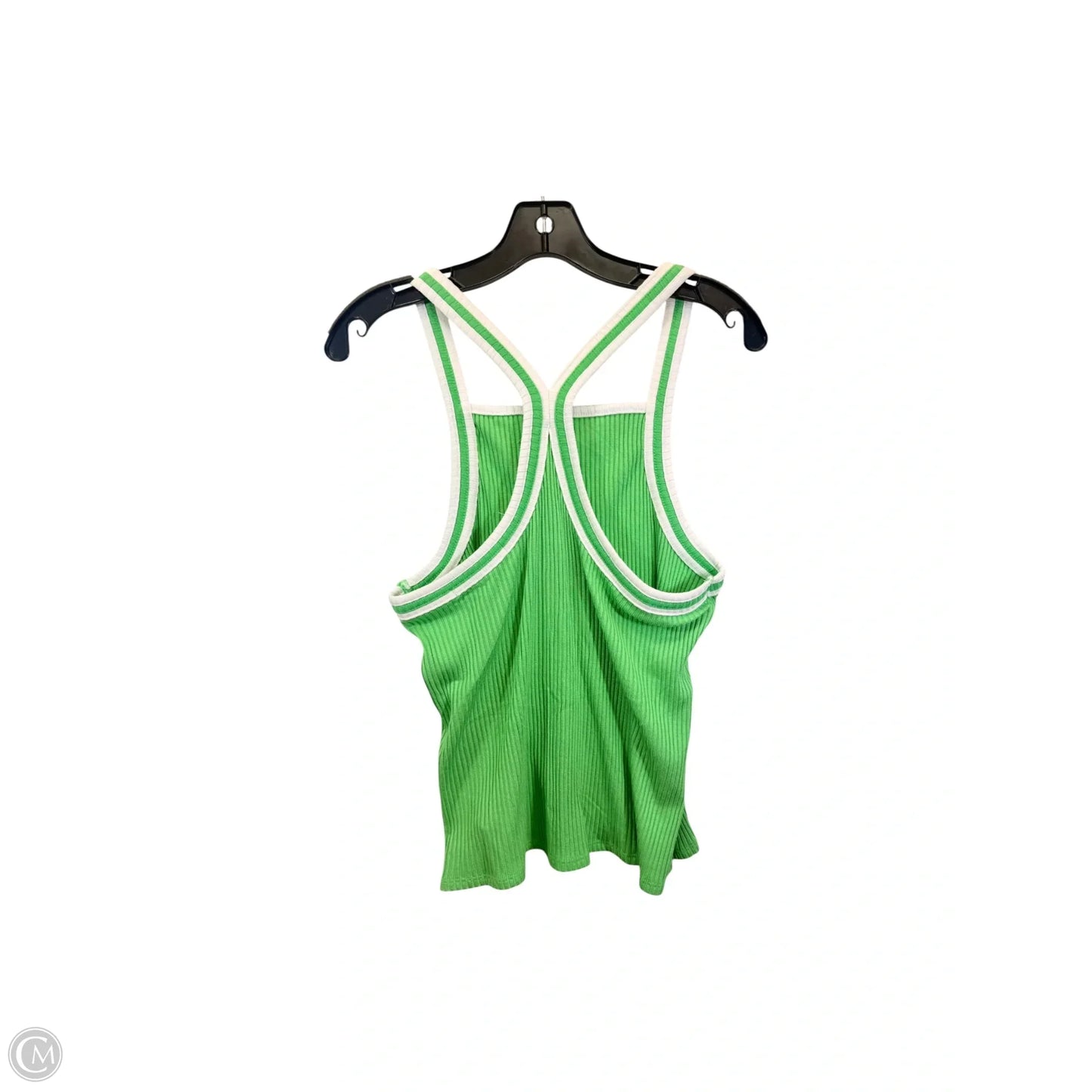 Tank Top By Anthropologie In Green & White, Size: Xl
