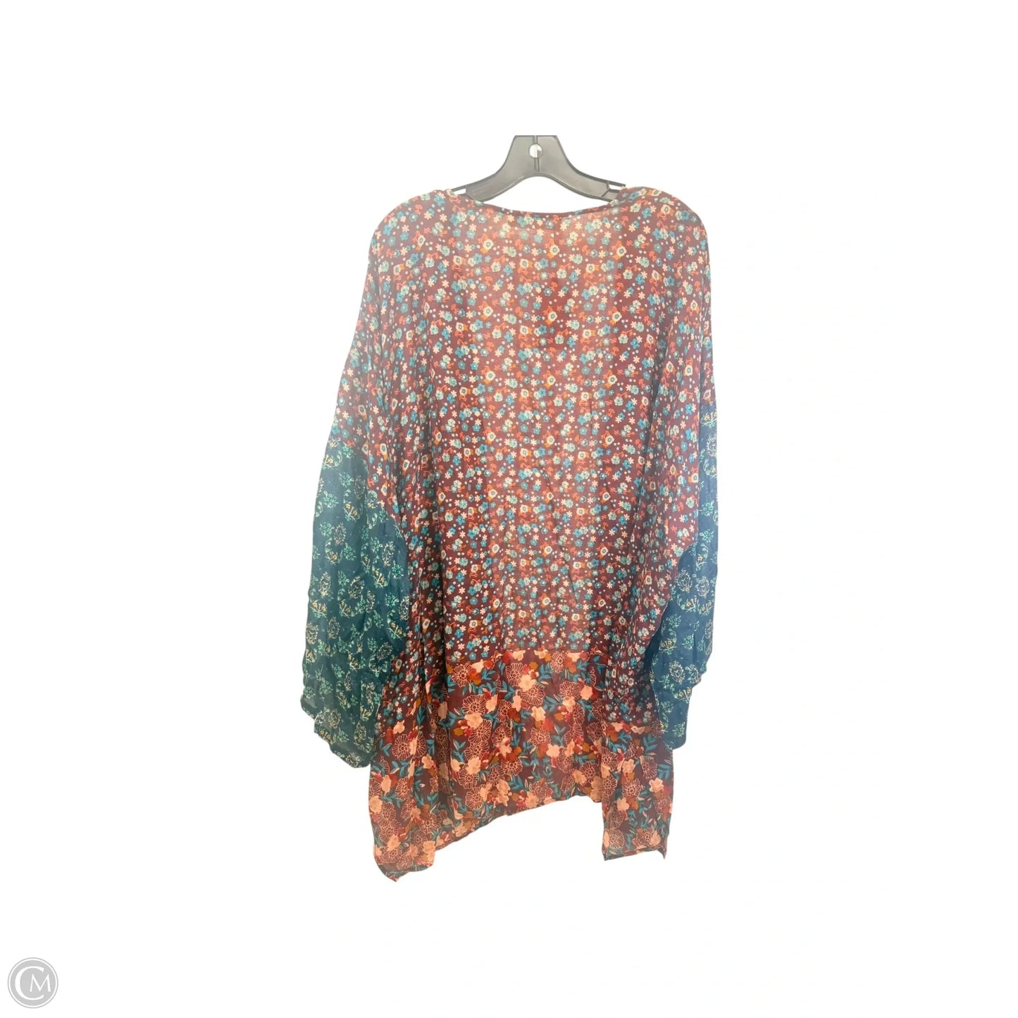 Kimono By Natural Life In Brown & Green, Size: Xl