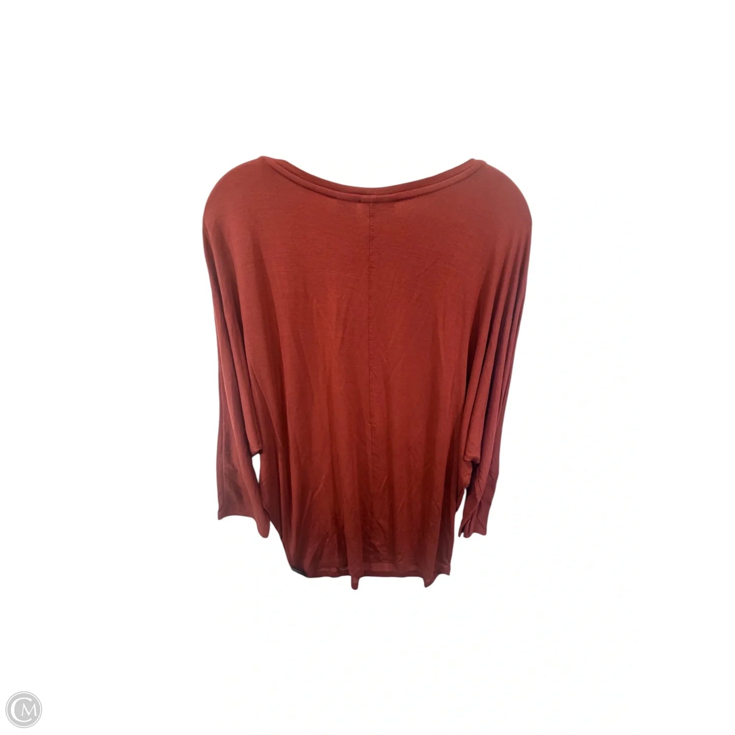 Top 3/4 Sleeve By Tahari In Orange, Size: Xl