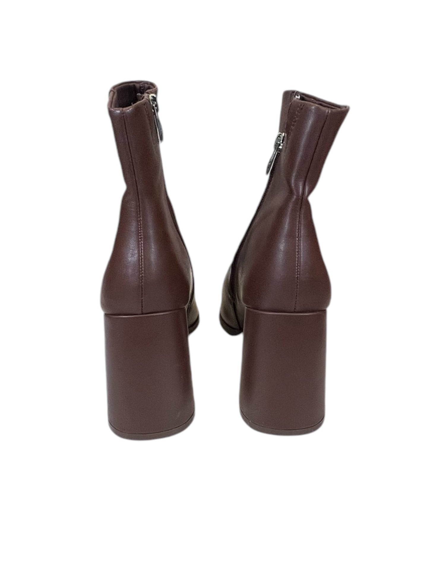 Boots Mid-calf Flats By Clothes Mentor In Brown, Size: 10