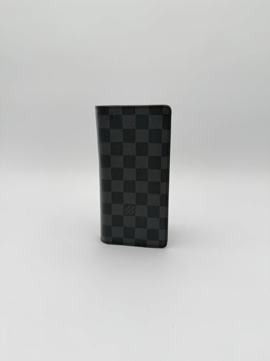 Wallet Luxury Designer By Louis Vuitton In Black & Grey, Size:Large