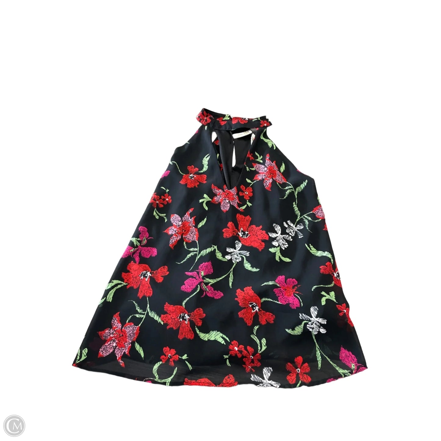 Top Sleeveless By Japna In Black & Red, Size: L