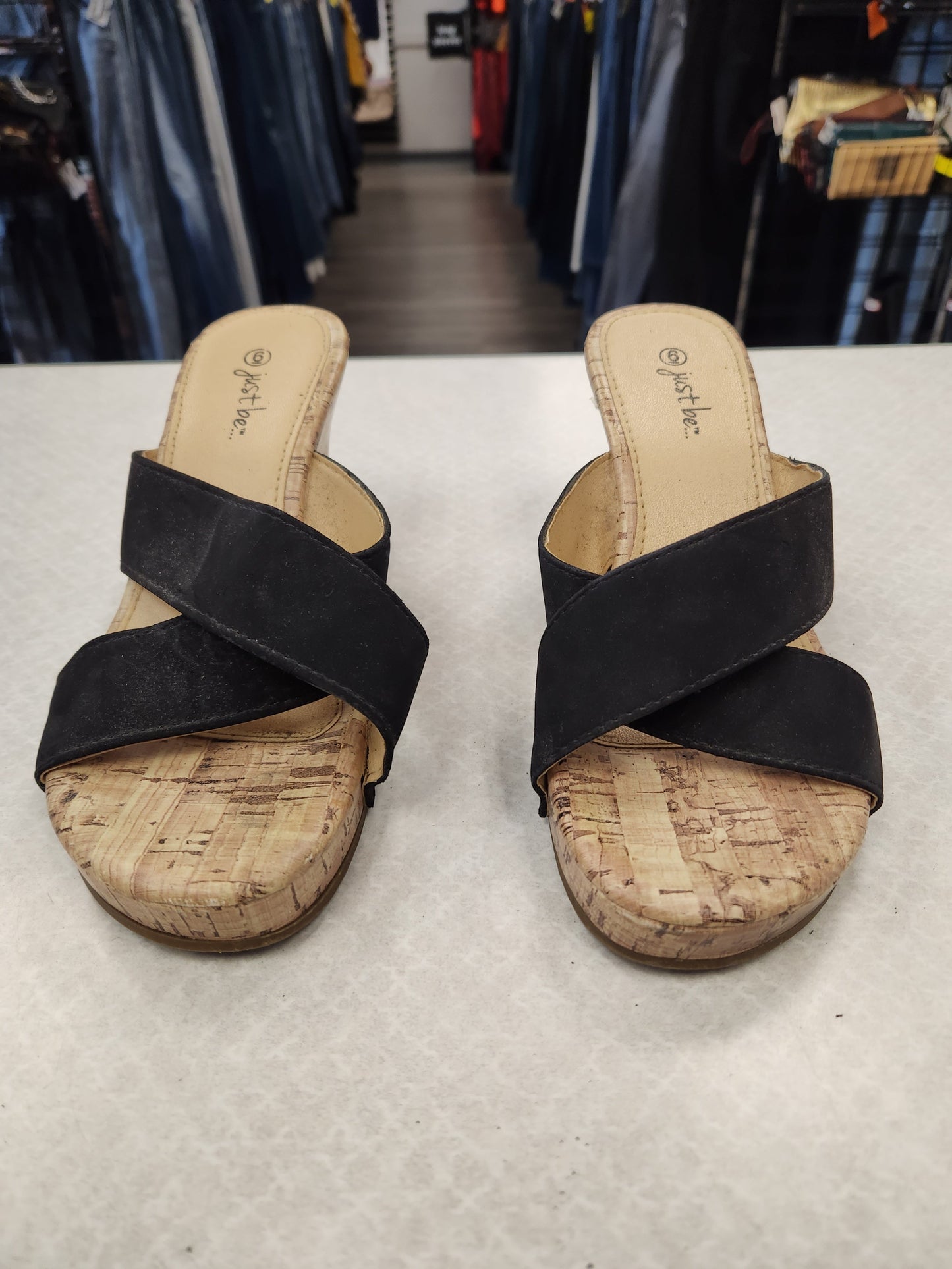 Sandals Heels Wedge By Just Be Size: 6