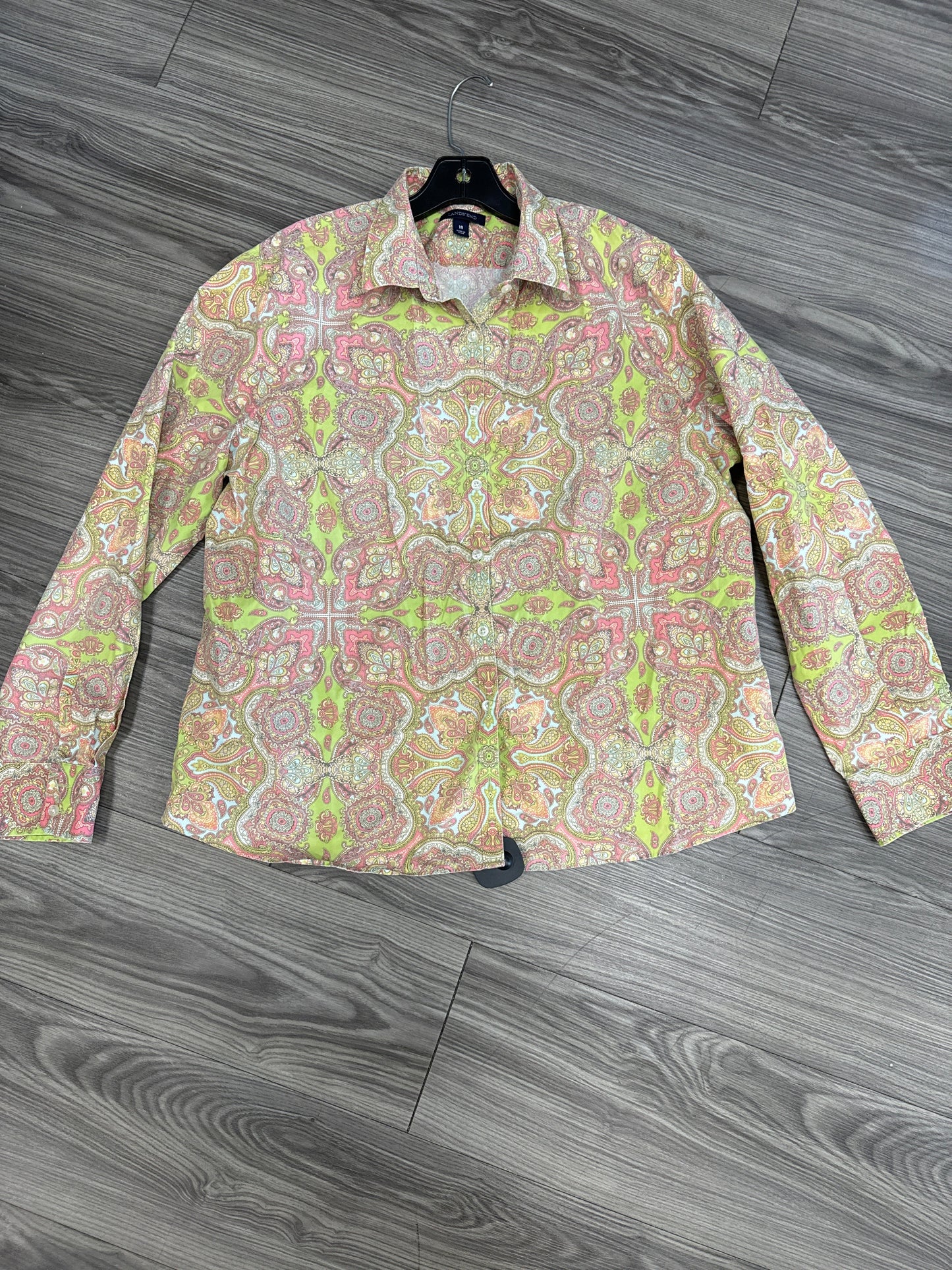 Blouse Long Sleeve By Lands End Size: 18