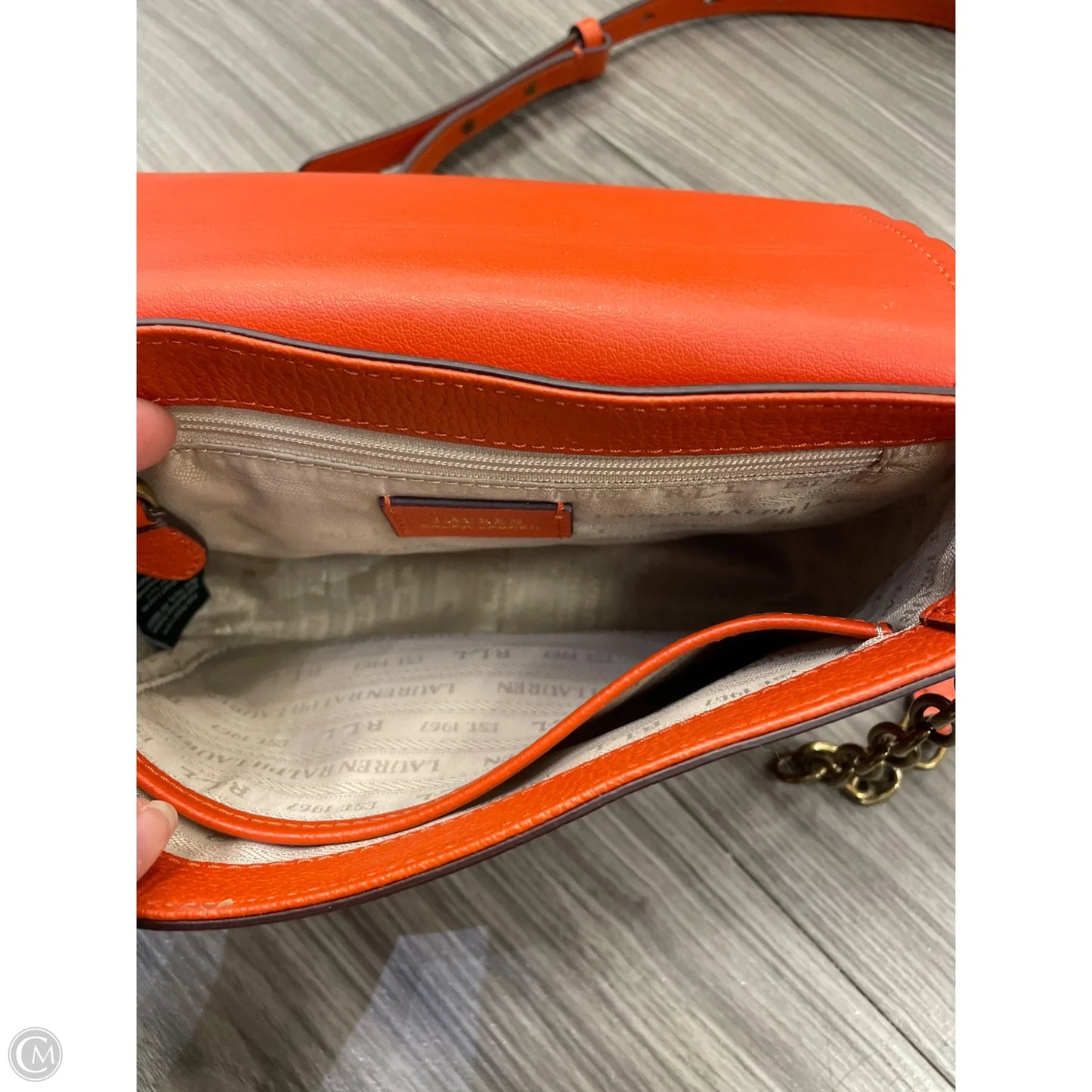 Crossbody Leather By Lauren By Ralph Lauren, Size: Medium