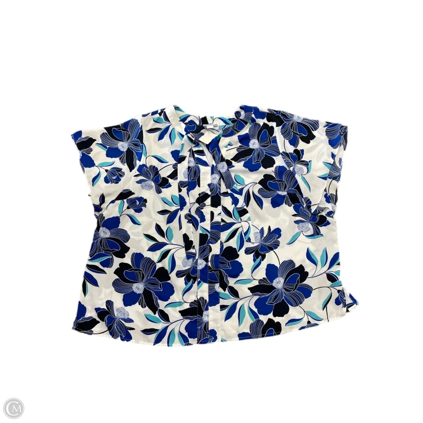 Top Short Sleeve By Liz Claiborne In Floral Print, Size: 2x