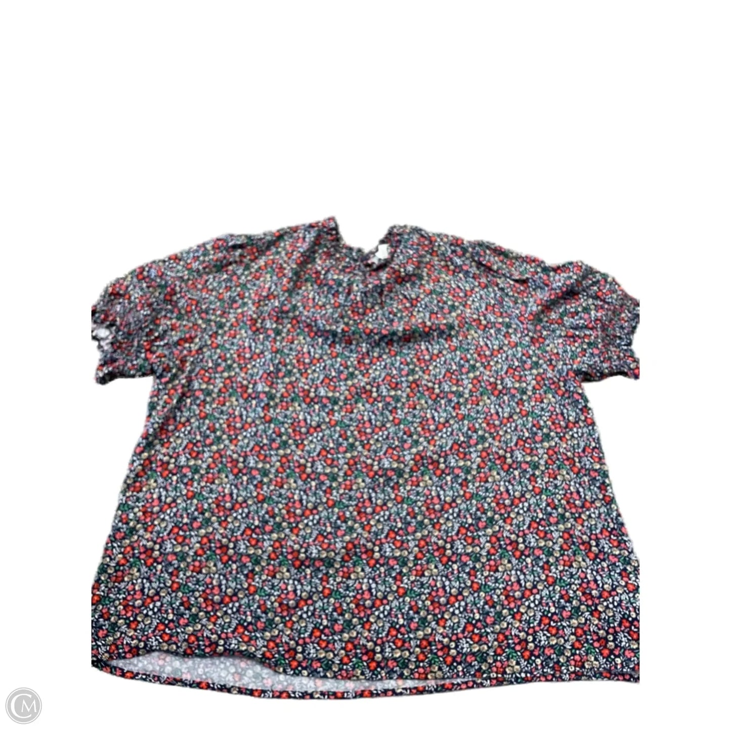 Top Short Sleeve By Amazon Essentials In Floral Print, Size: Xxl