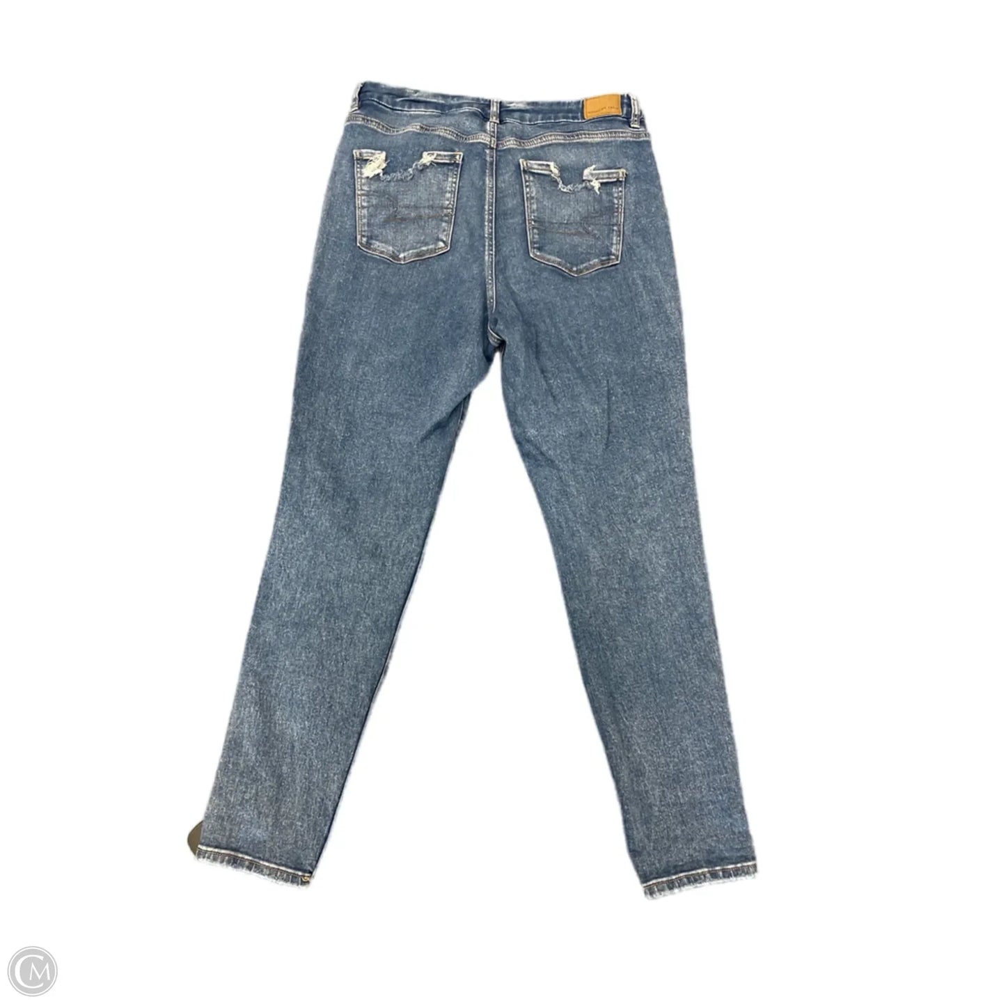 Jeans Skinny By American Eagle In Blue Denim, Size: 12