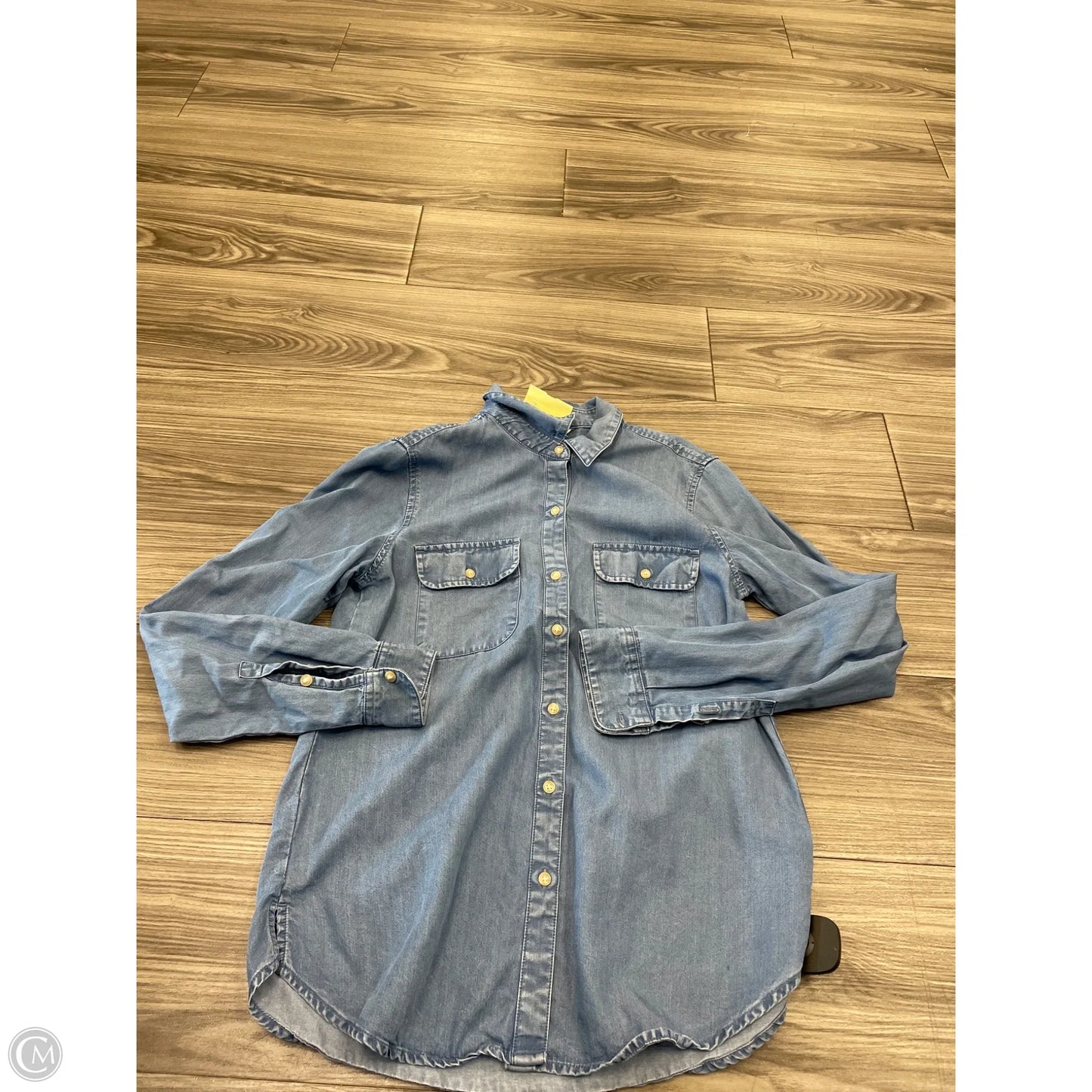 Top Long Sleeve By Lucky Brand In Blue Denim, Size: Xs