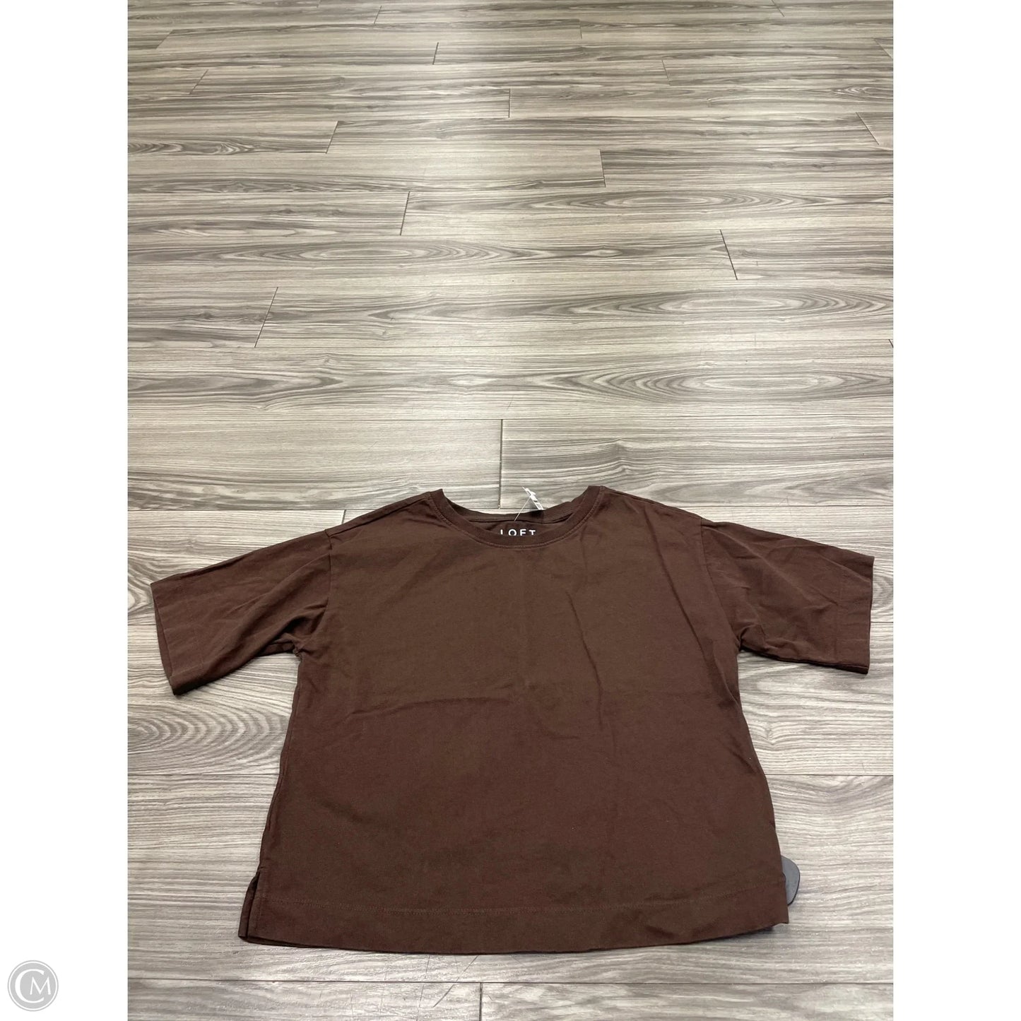 Top Short Sleeve Basic By Loft In Brown, Size: Xs