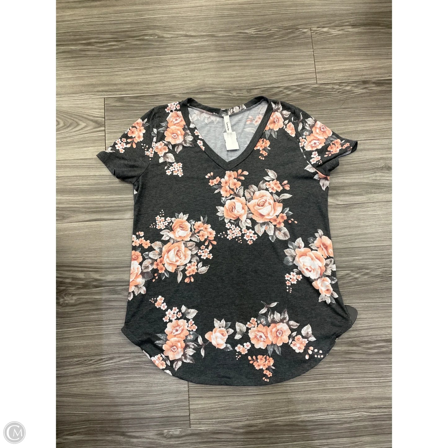 Top Short Sleeve By Clothes Mentor In Floral Print, Size: Xl