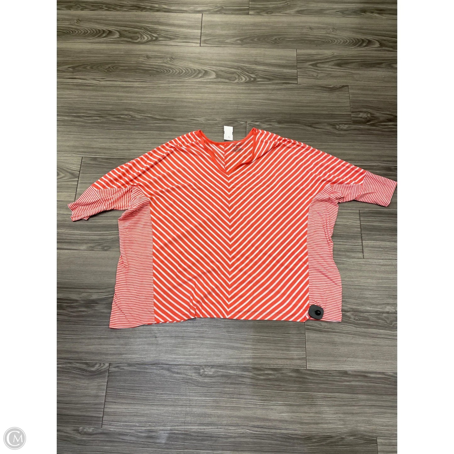 Top Short Sleeve By Lane Bryant In Striped Pattern, Size: 26