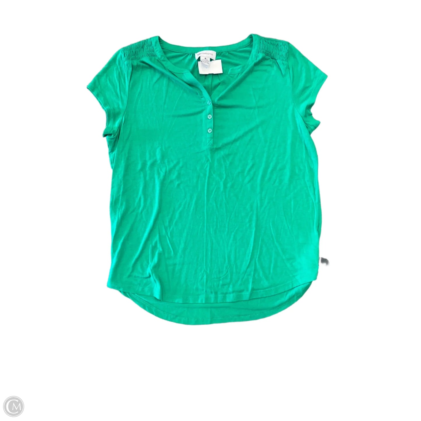 Top Short Sleeve By Liz Claiborne In Green, Size: M