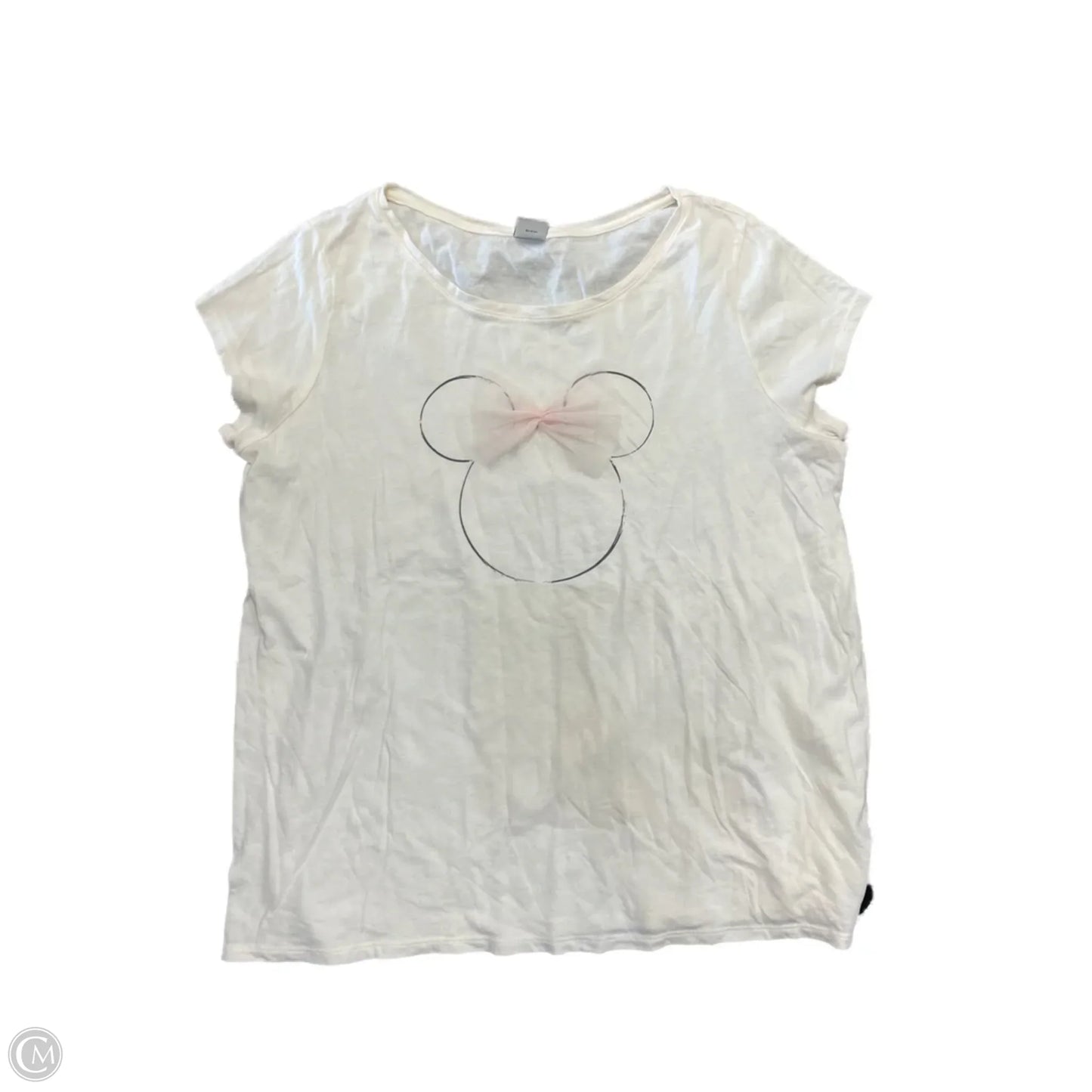 Top Short Sleeve By Lc Lauren Conrad In Cream, Size: L