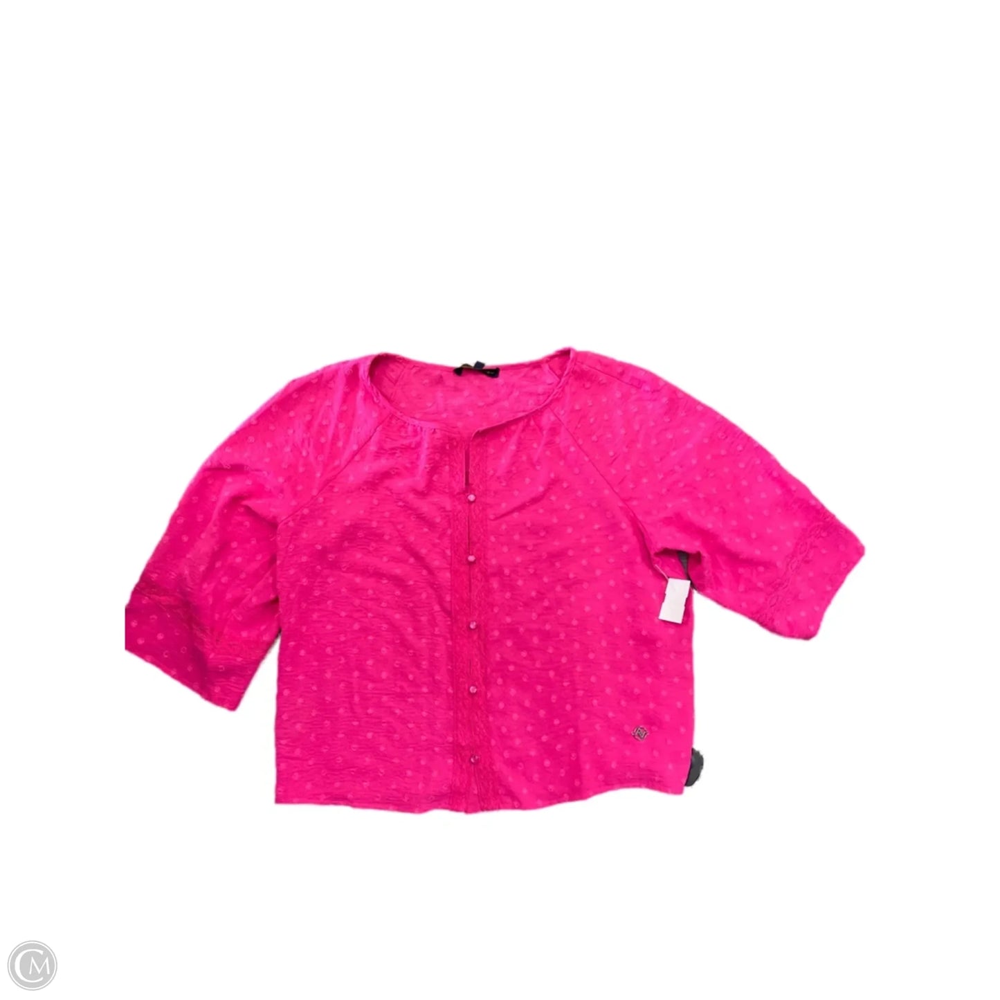 Top 3/4 Sleeve By Adrienne Vittadini In Pink, Size: Xl