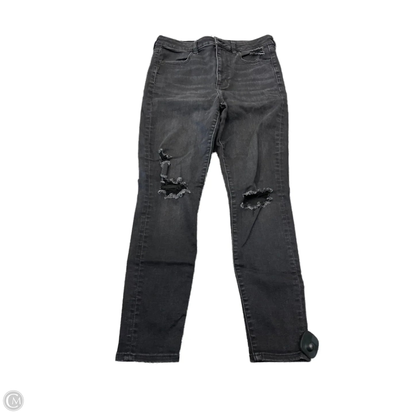 Jeans Straight By American Eagle In Black, Size: 12