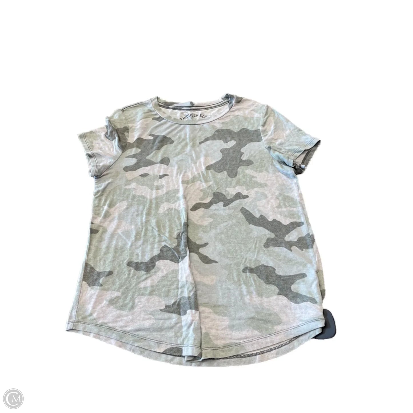 Top Short Sleeve By Aeropostale In Camouflage Print, Size: M