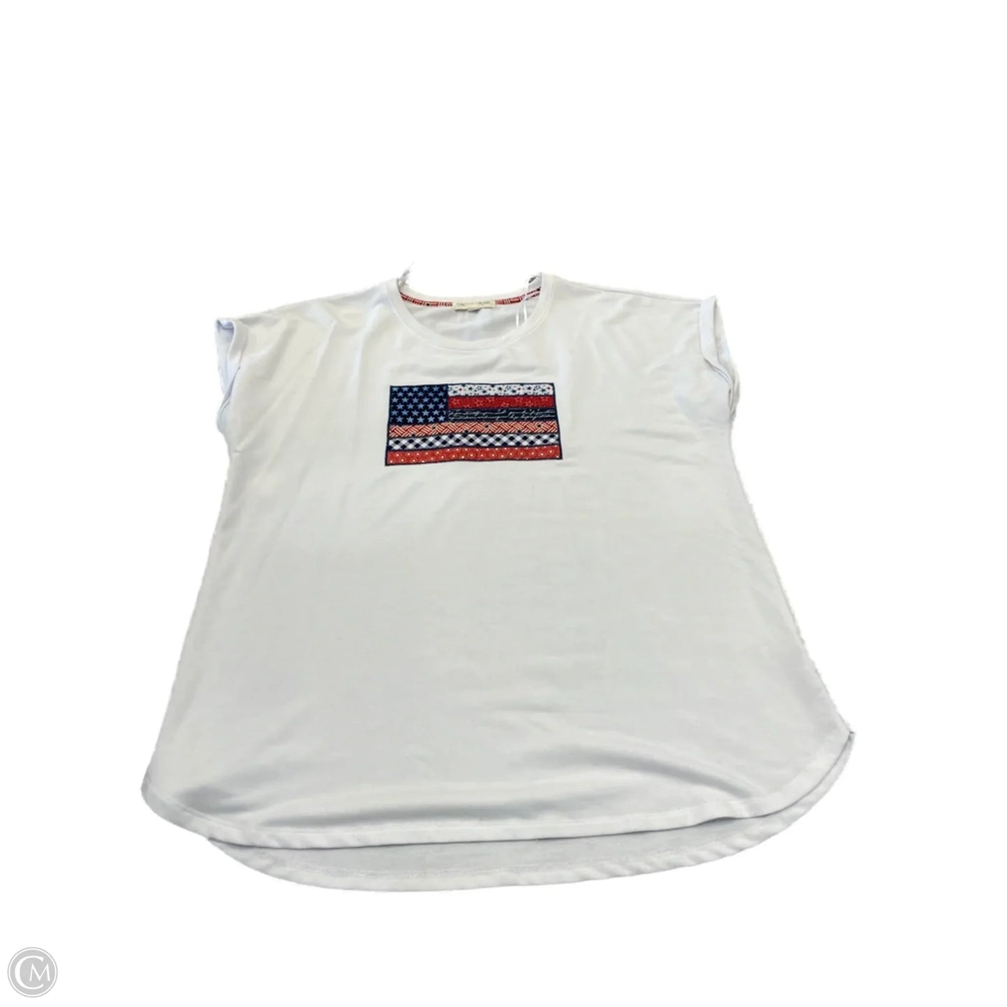 Top Short Sleeve By Cmc In White, Size: Xxl