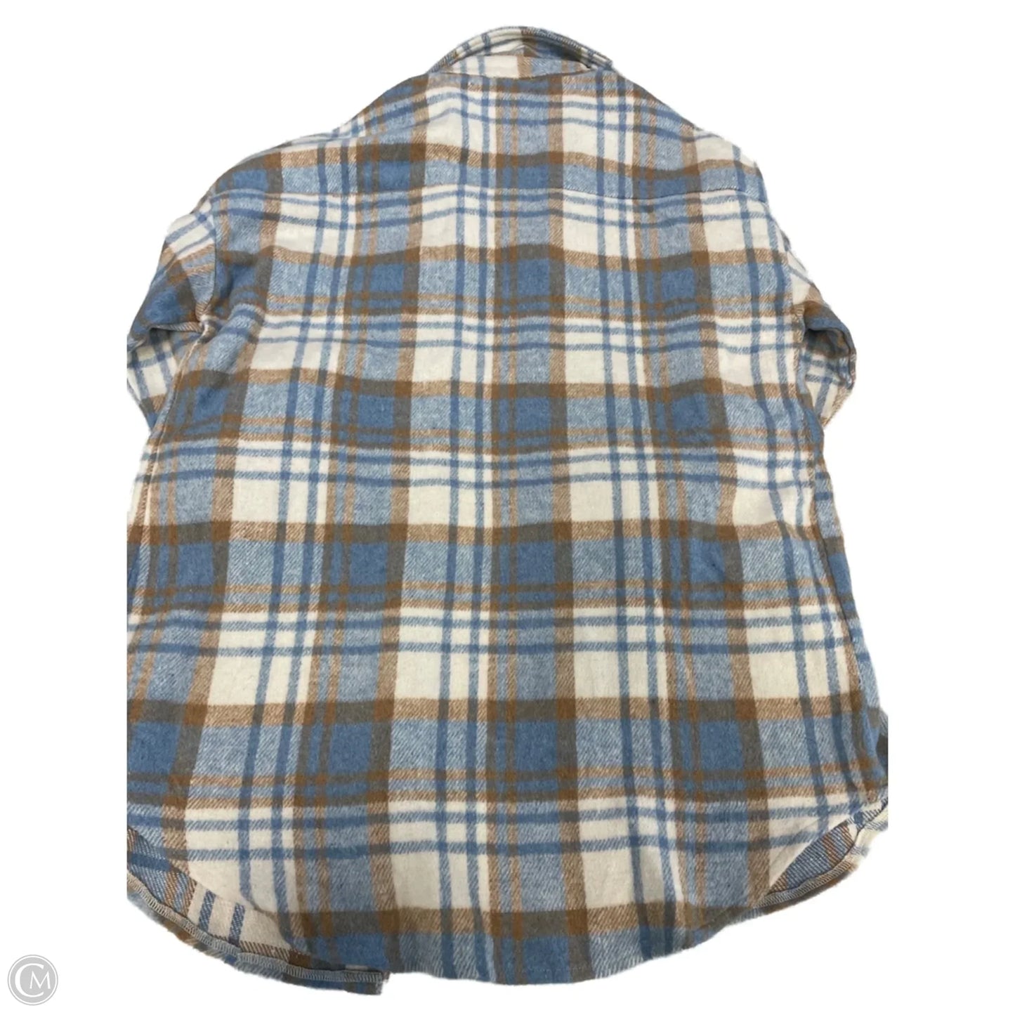 Jacket Shirt By Cmc In Plaid Pattern, Size: L