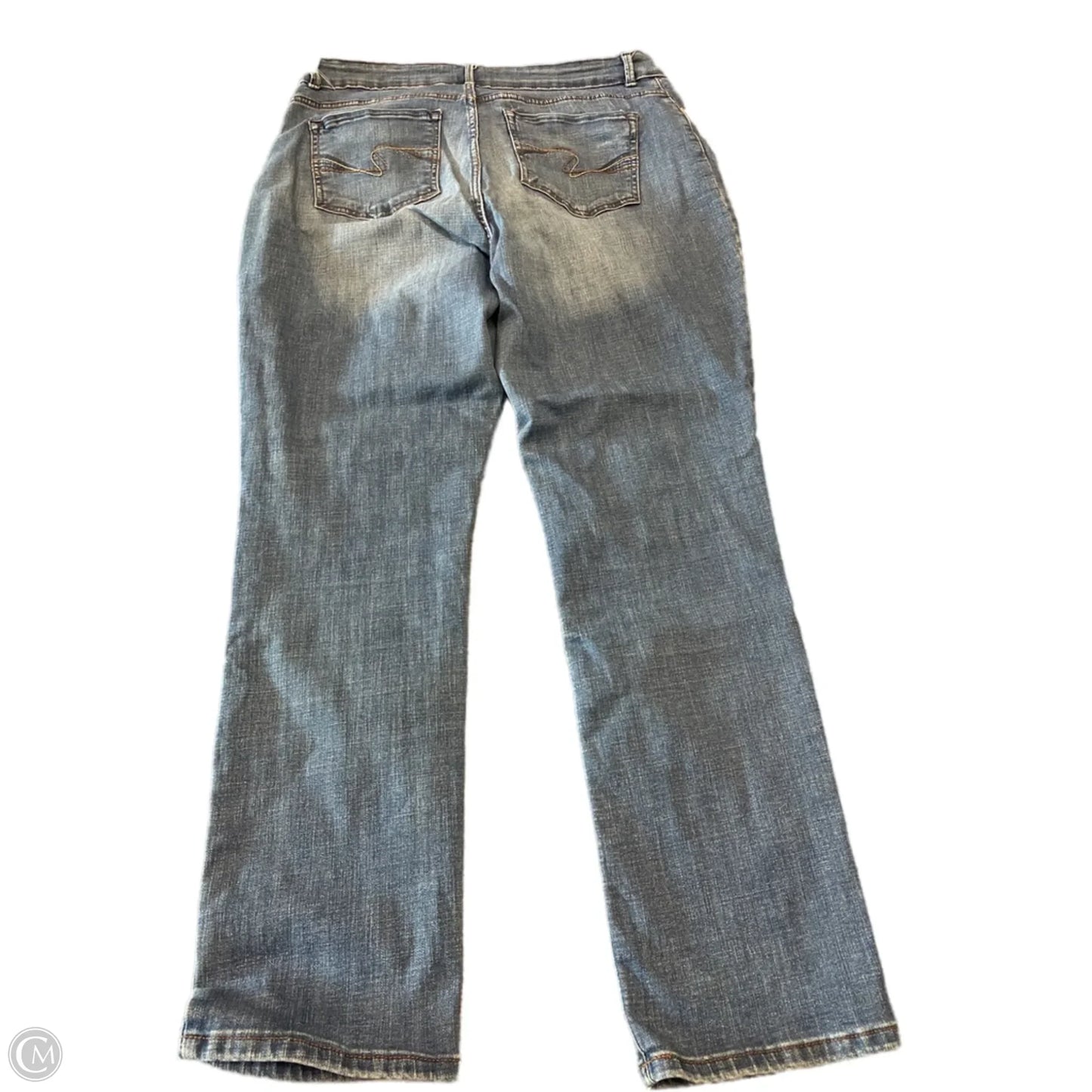 Jeans Straight By Lee In Blue Denim, Size: 16