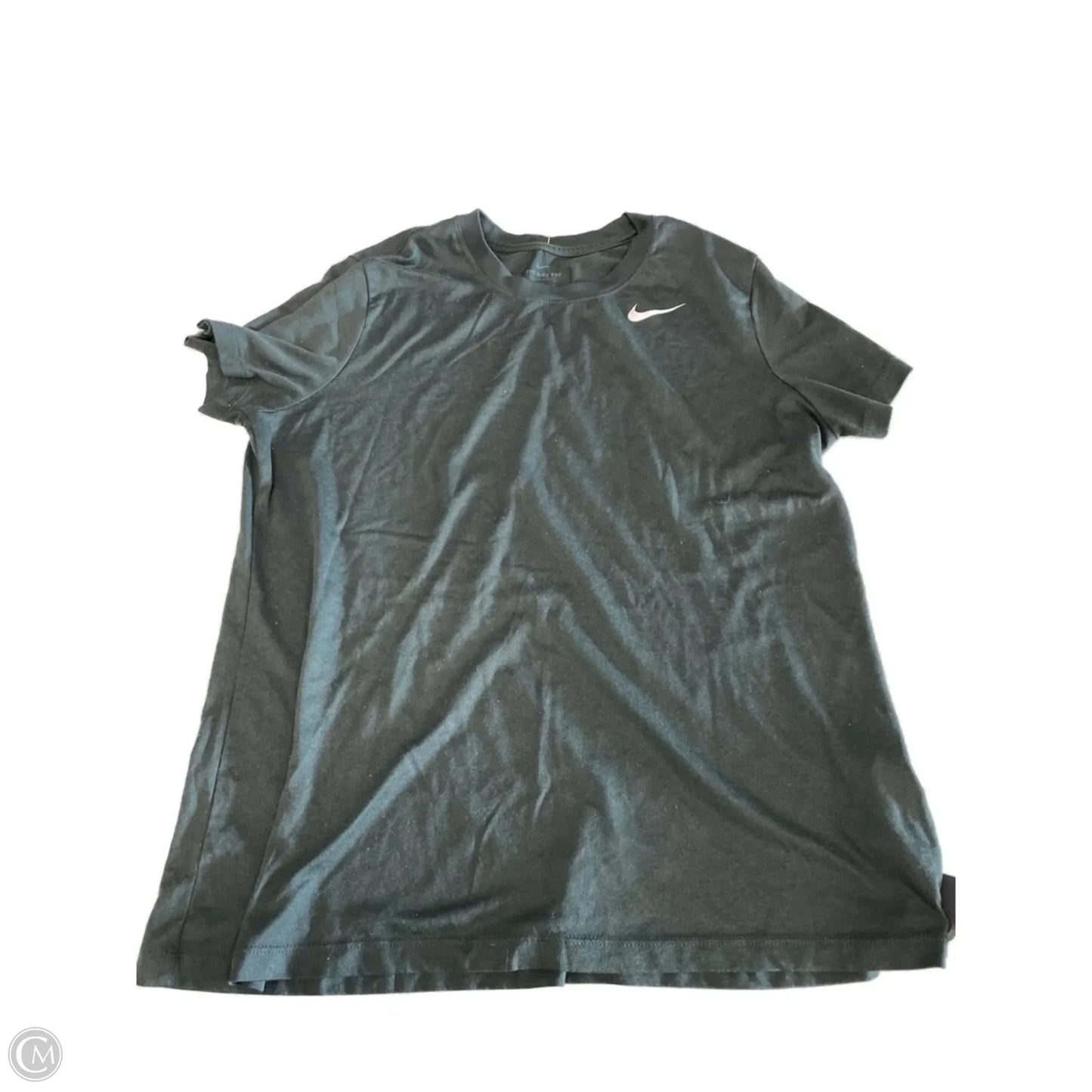 Athletic Top Short Sleeve By Nike In Green, Size: L